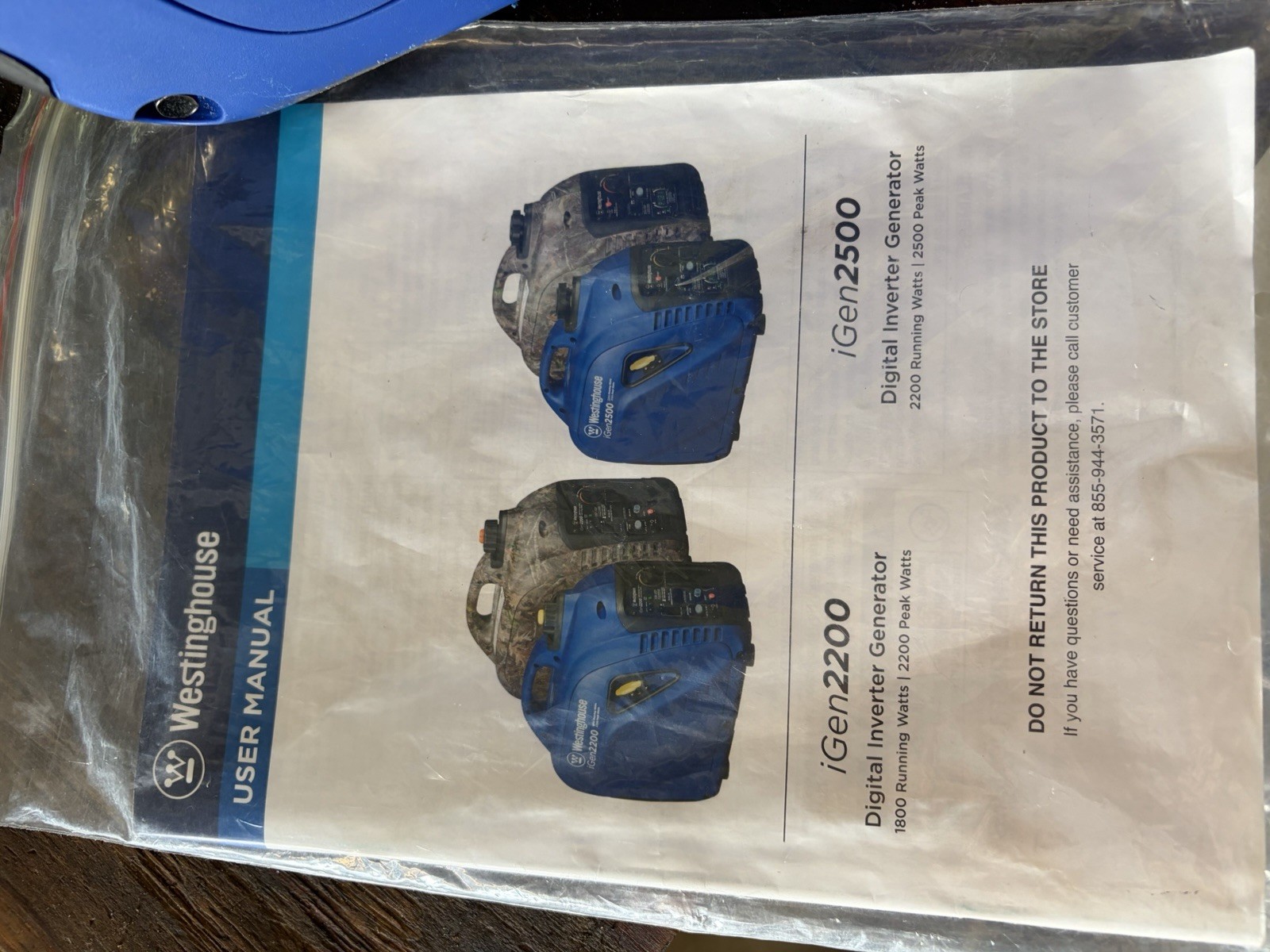 Westinghouse iGen2500 Portable Inverter Generator 2500W + Manual. Refurbished