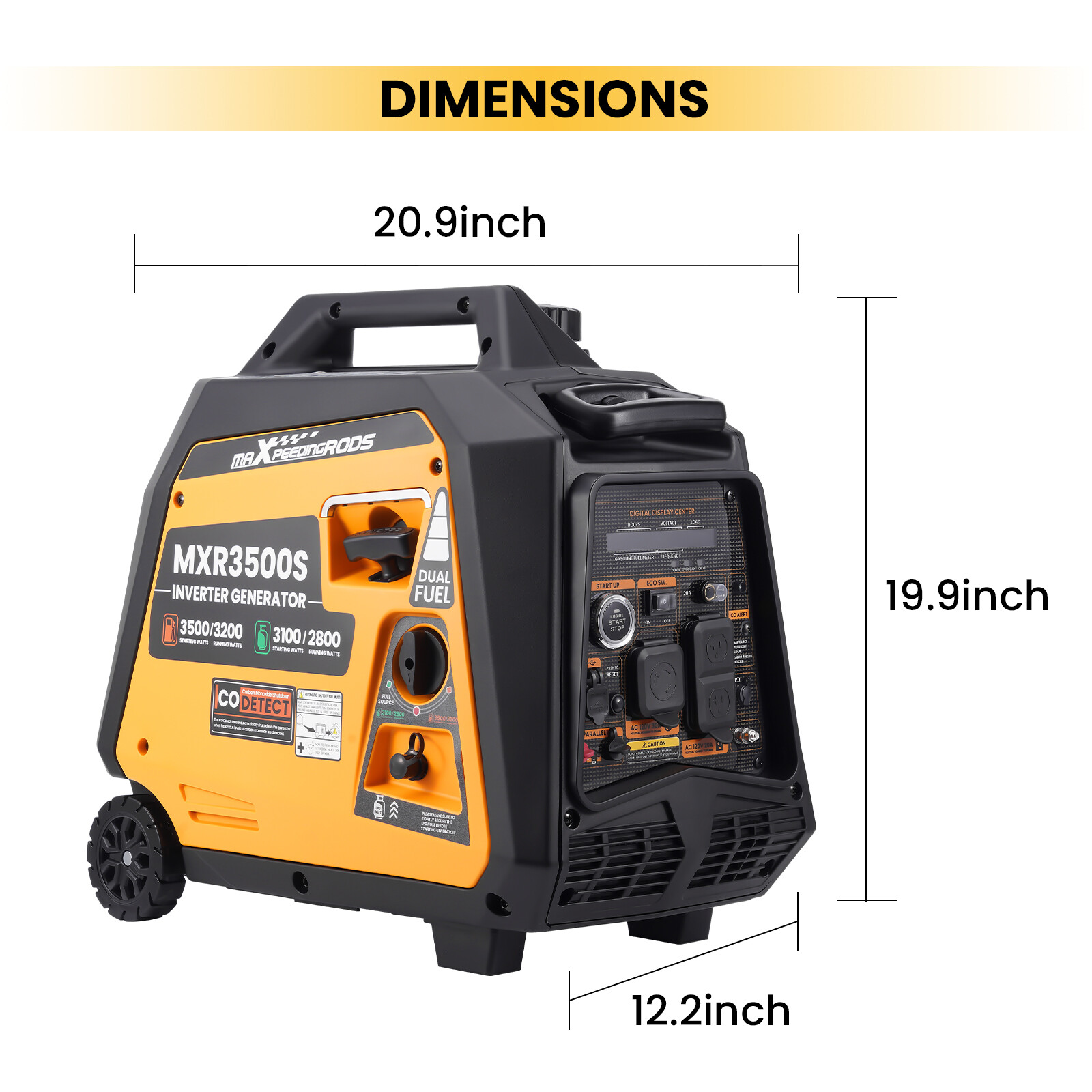 Inverter Generator 3200w Gasoline 2800w LPG Dual Fuel Home backup generator