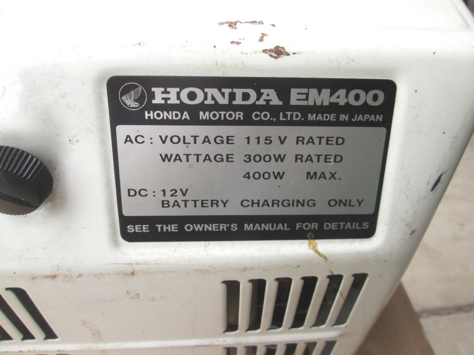 Vintage Honda EM400 portable generator Works Read Description good condition