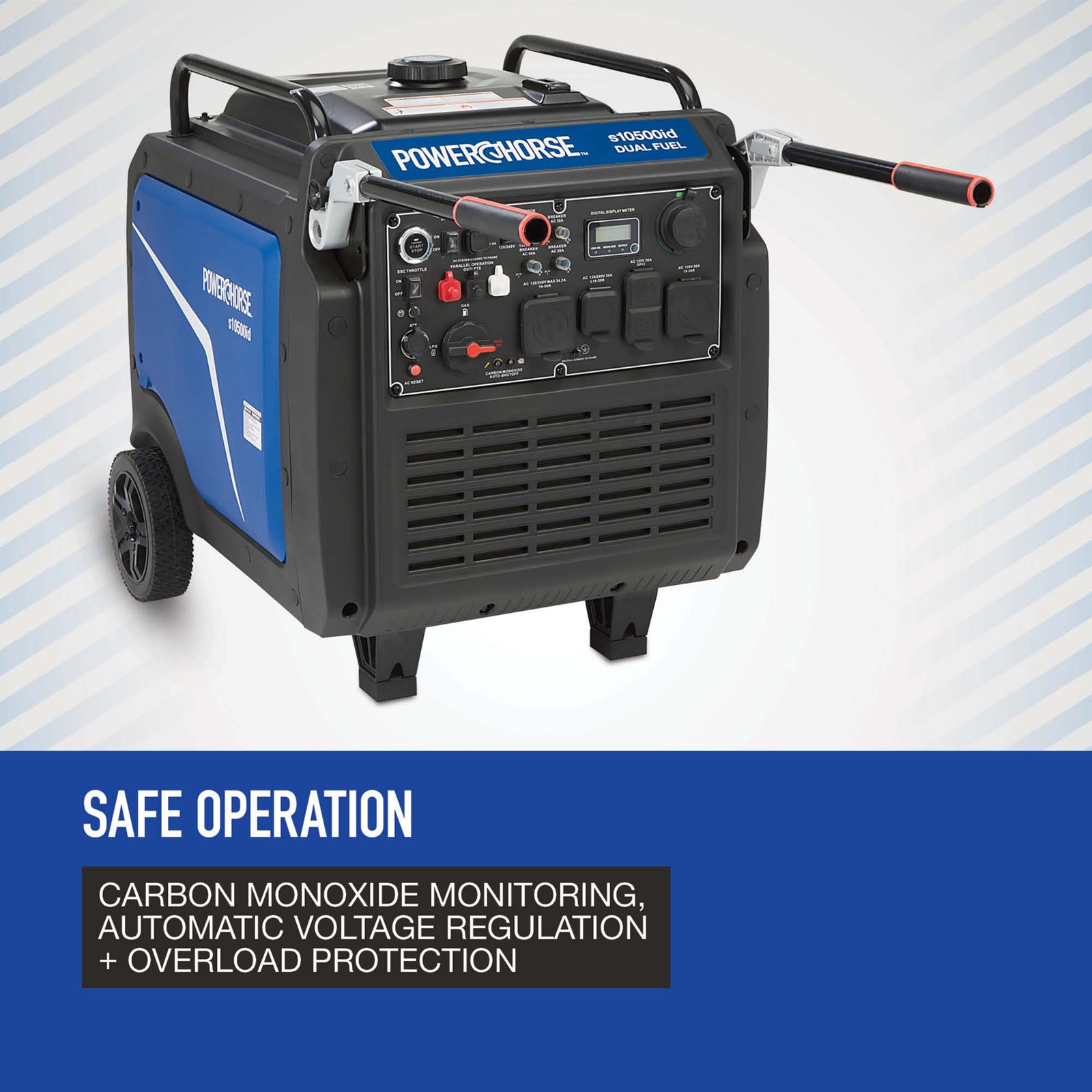 Powerhorse Inverter Generator, 10,500 Surge Watts, 8300 Rated Watts, 120/240V,