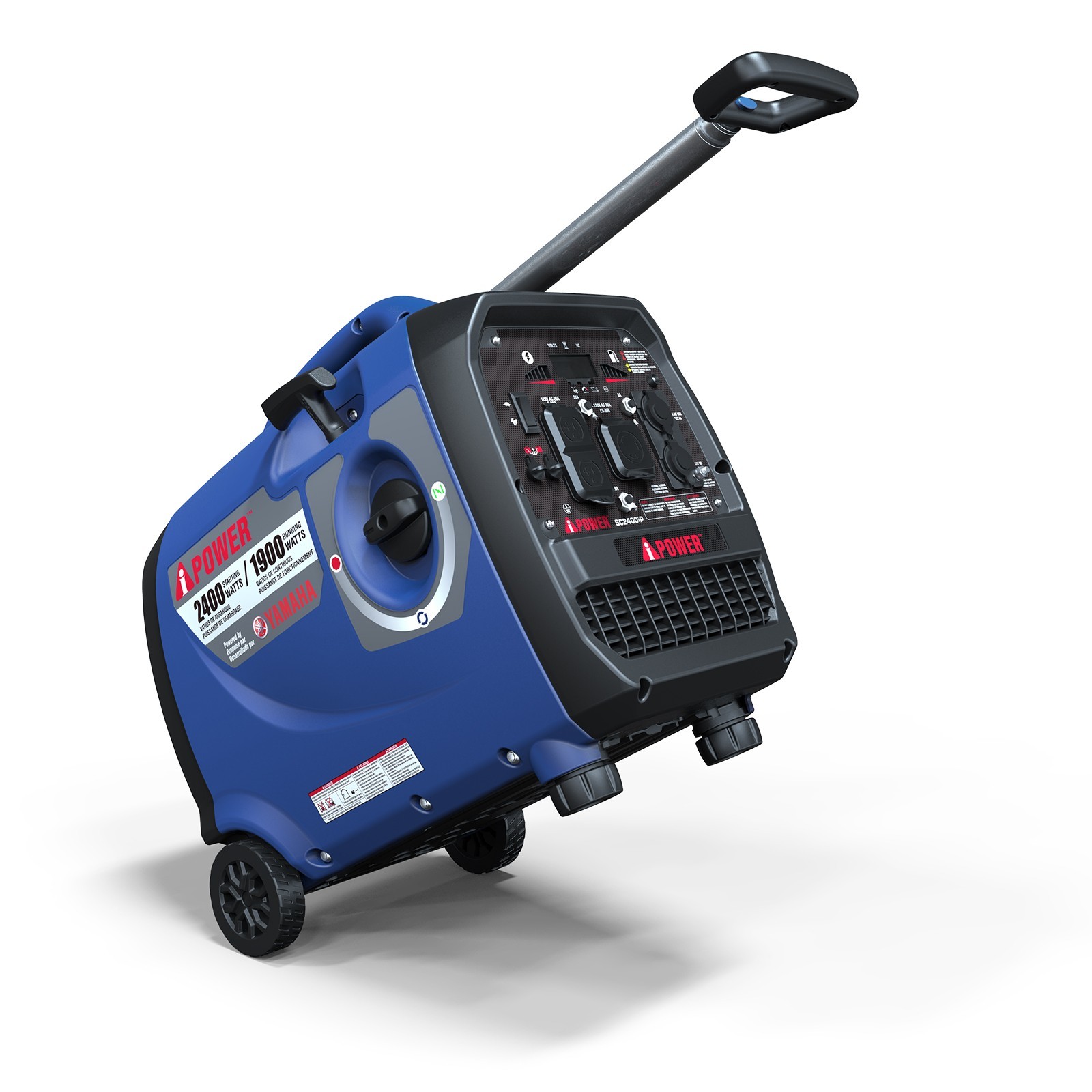 A-iPower 2400W Portable Inverter Generator Powered By Yamaha Engine, CO Sensor