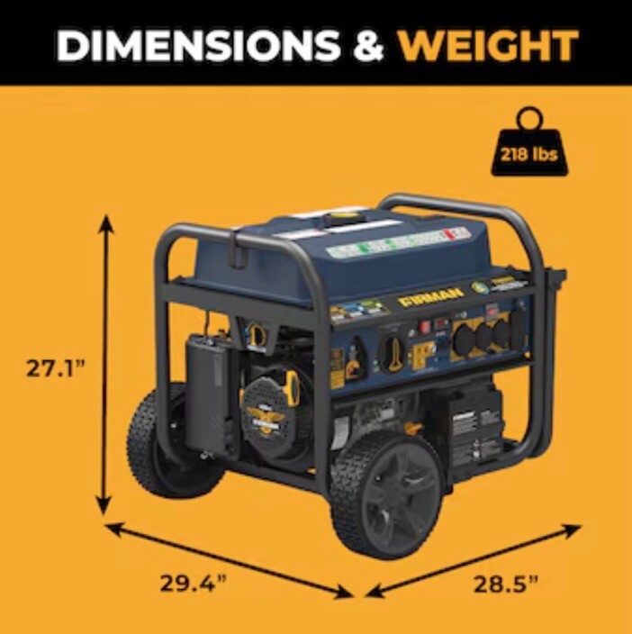 Generator – Firman T09371 Electric Start 120/240V with Power Cord 11600 / 9300 –