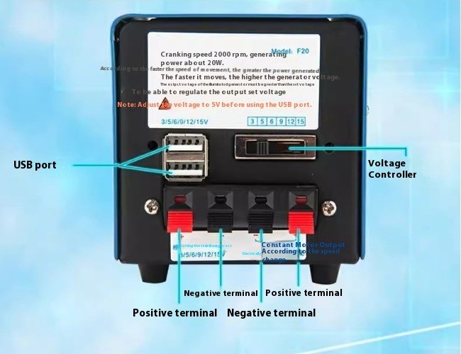 Portable Hand-Crank Generator for Outdoor Use Compact Household High-Power Model