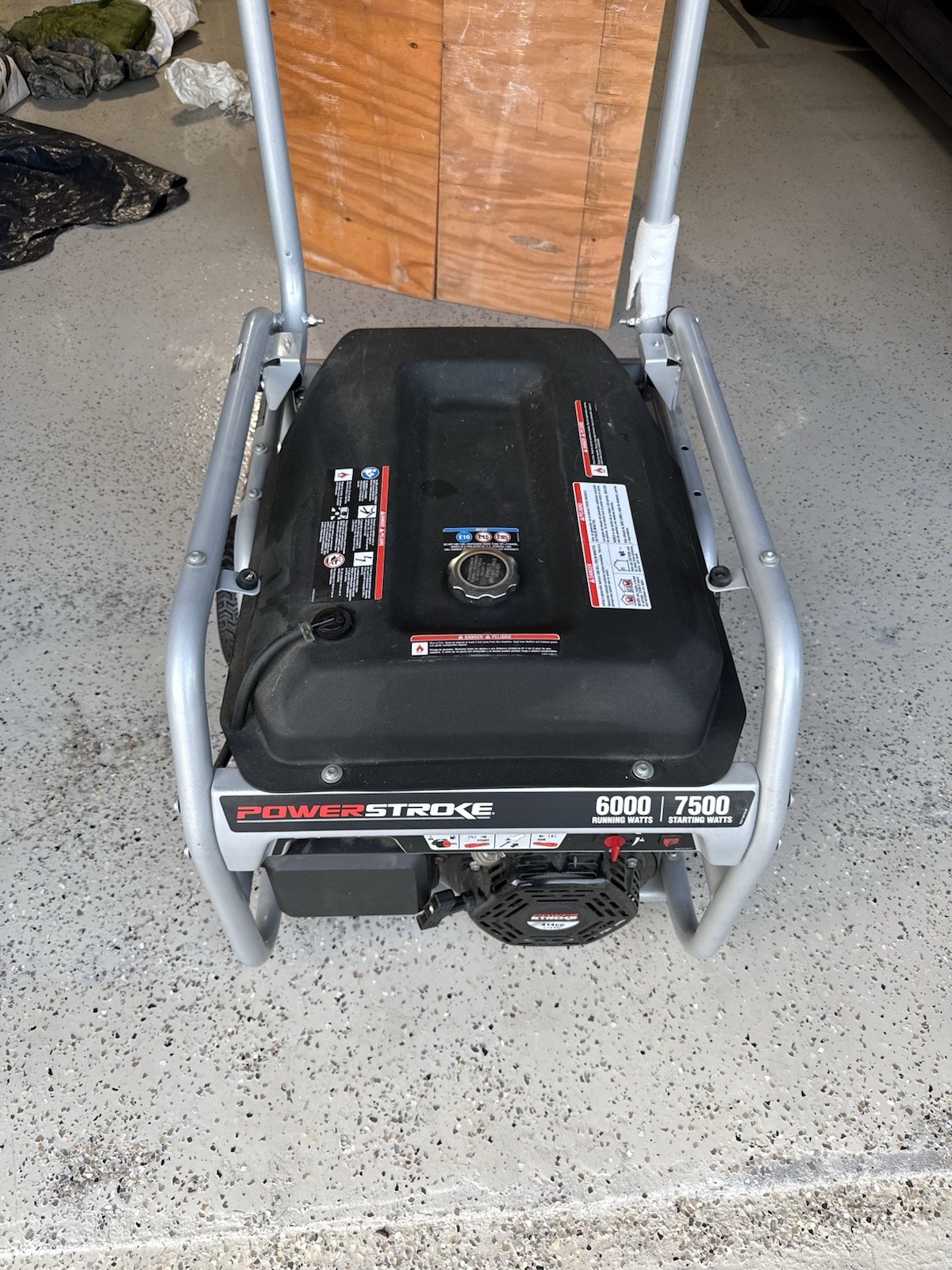 PowerStroke 6000/7500 Watt Portable Gas Generator 120V/240V w/ Cables & Manual