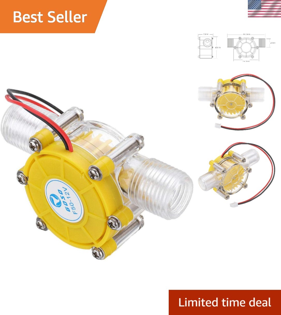 Compact 10W Water Powered Hydro Generator for Camping and Residential Use