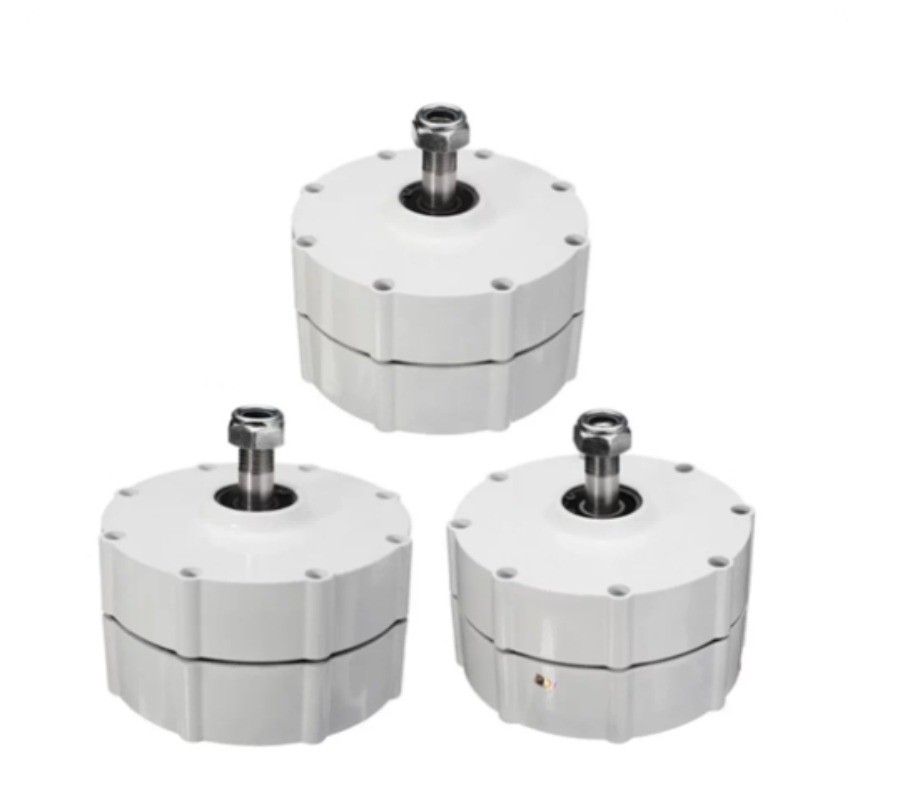 Rare-earth permanent magnet wind turbines, three-phase AC generators