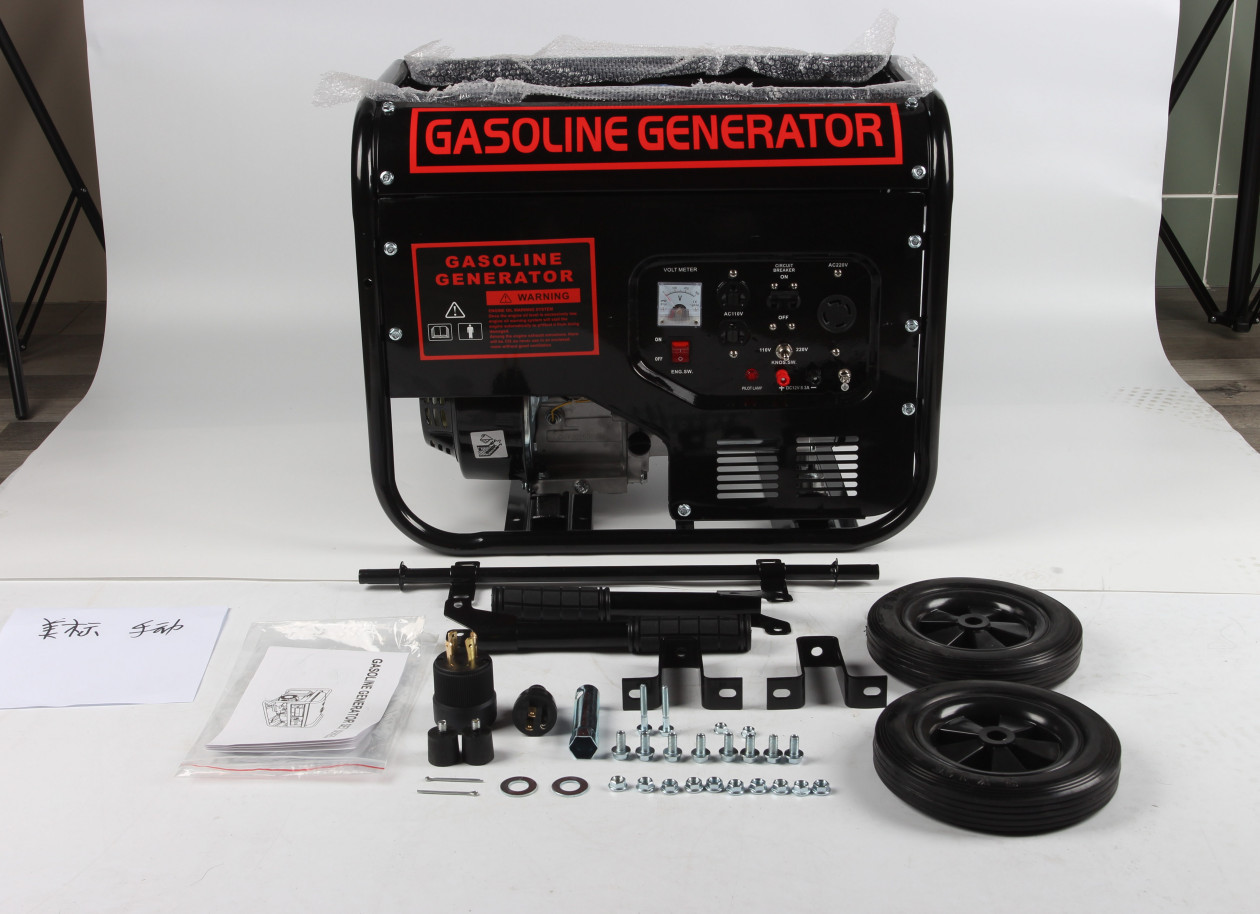 3000W Portable Generator Gas Powered 4 Stroke 215CC for Home Backup Construction