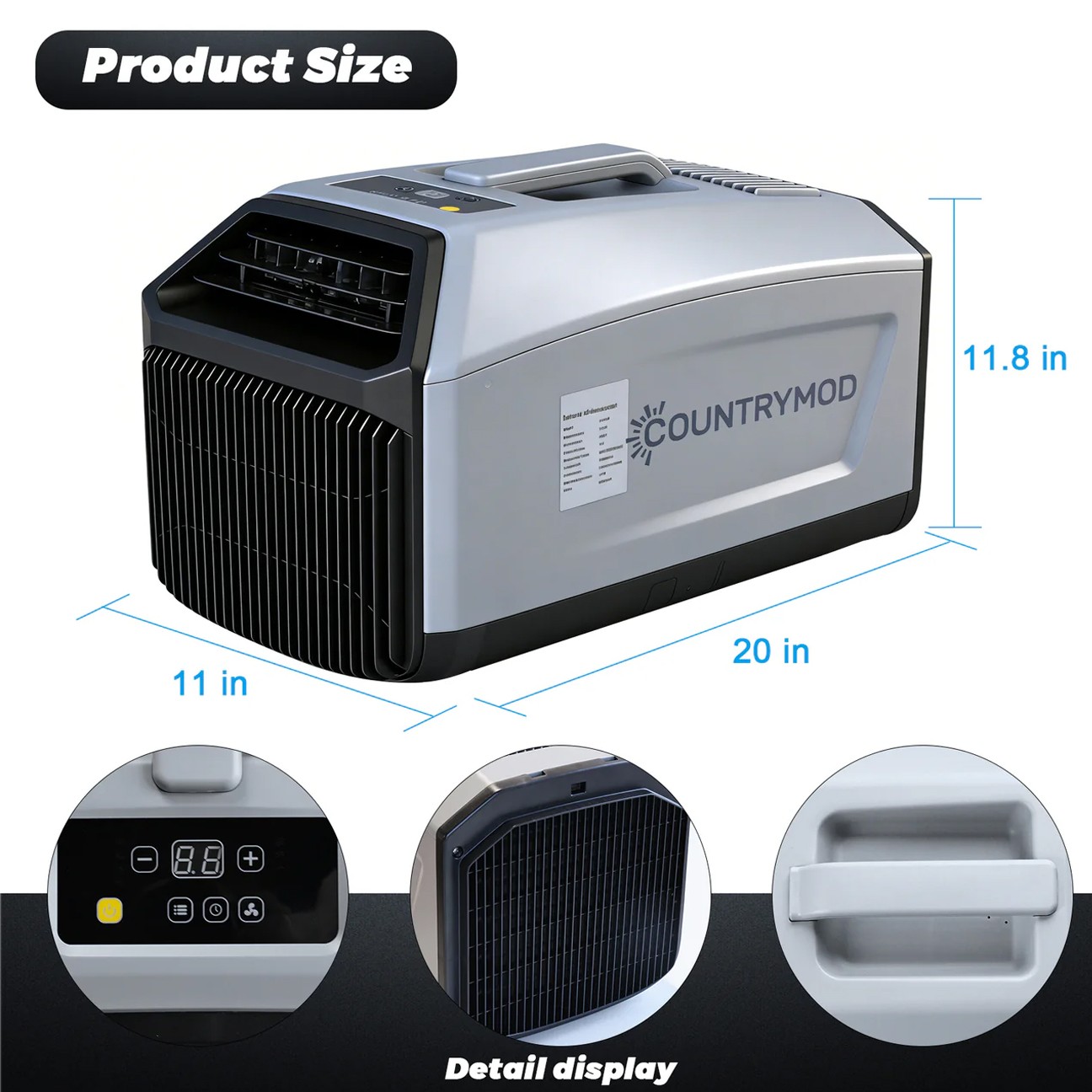 Countrymod Smart Portable Air Conditioner 5000BTU Cooling for Outdoor/Camping RV
