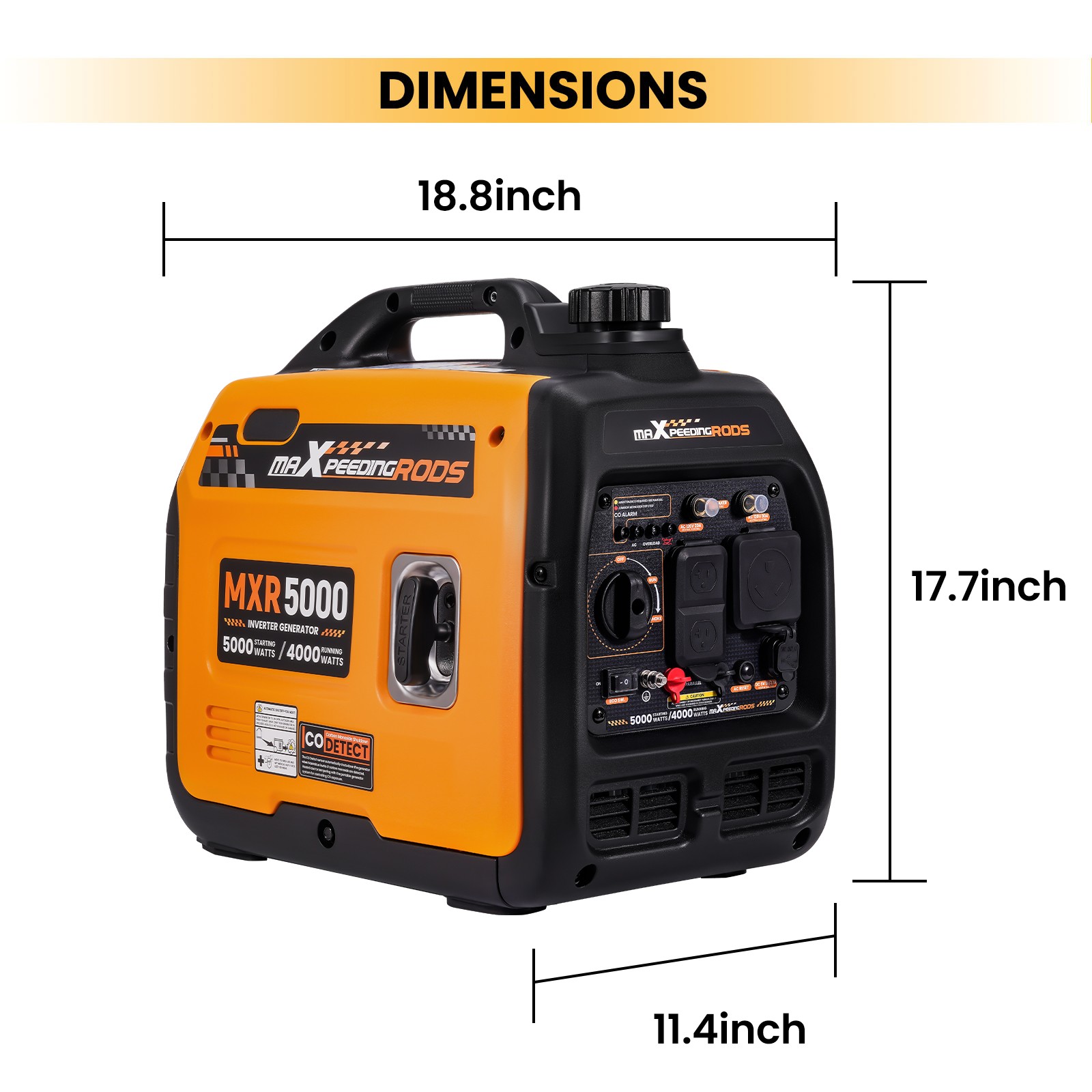 5000W Inverter Generator CO Auto Shutdown – Safe for Family Home Backup Storms