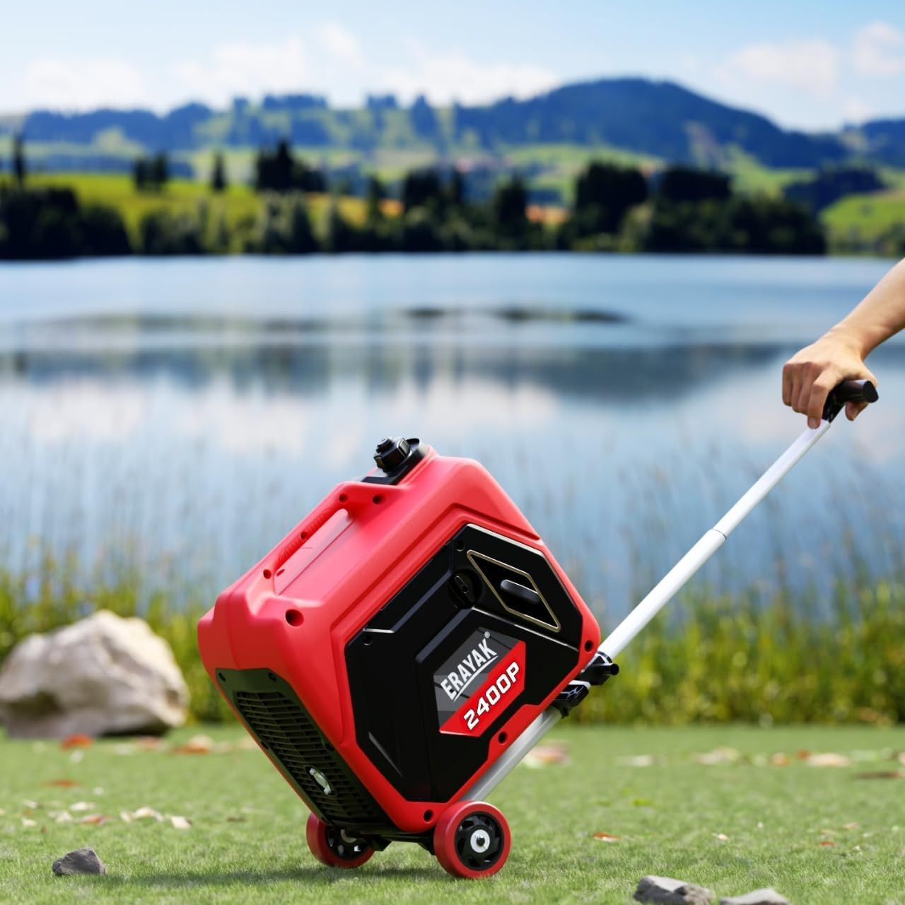 2400W Portable Generator with Mobility Kit for Easy Outdoor Power
