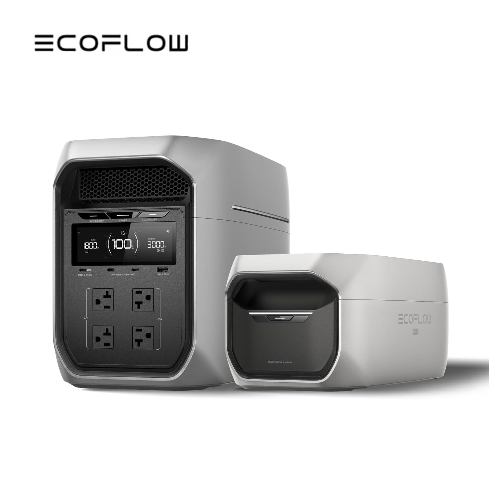 EcoFlow DELTA 3 Max Plus 2048Wh Portable Power Station with 4000Wh Extra Battery