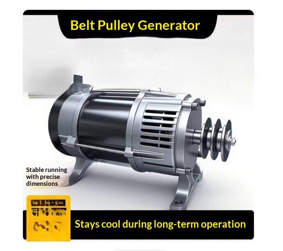 3KW Small Household Pulley Generator 220V Power Conversion Generator All Copper