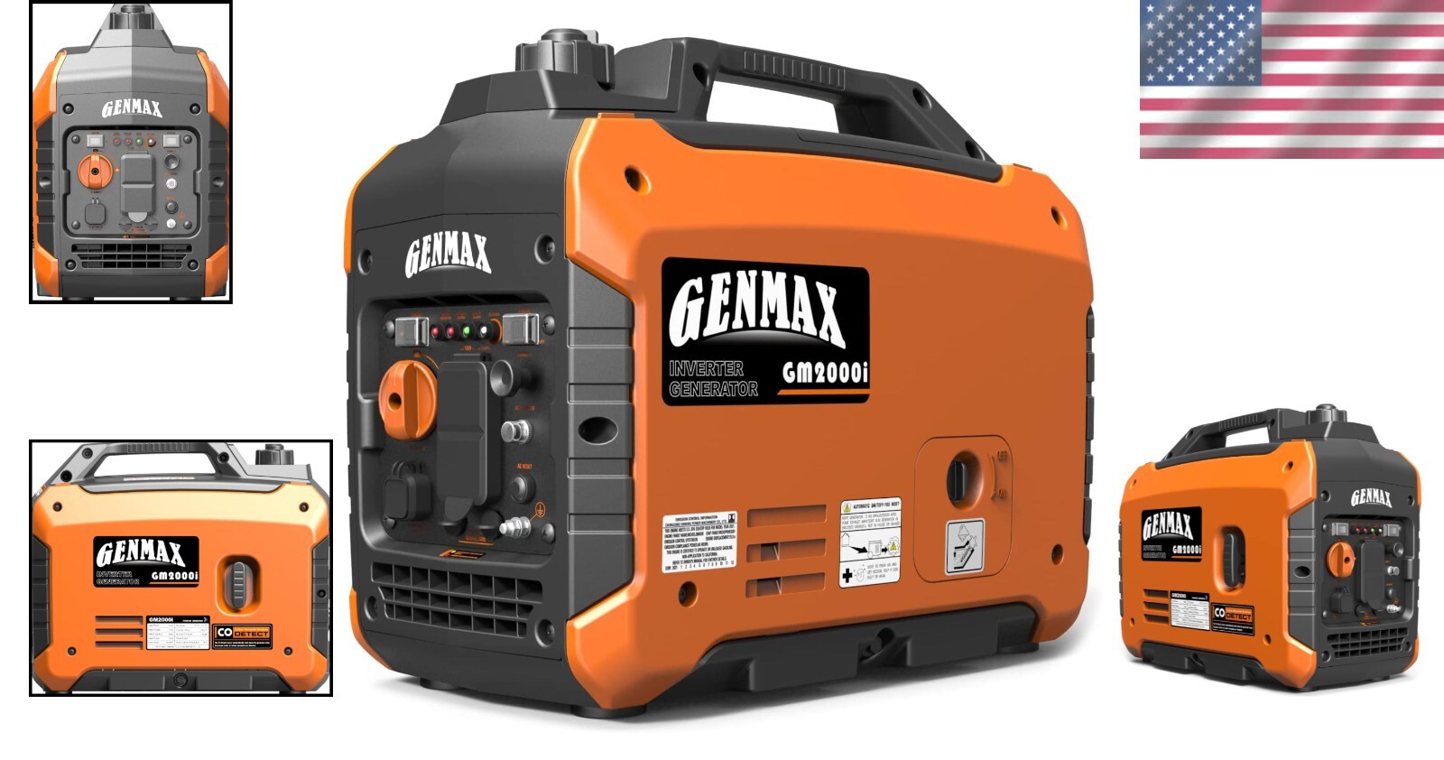 Lightweight 34 lbs Gas Generator with CO Safety Features for Home and Camping