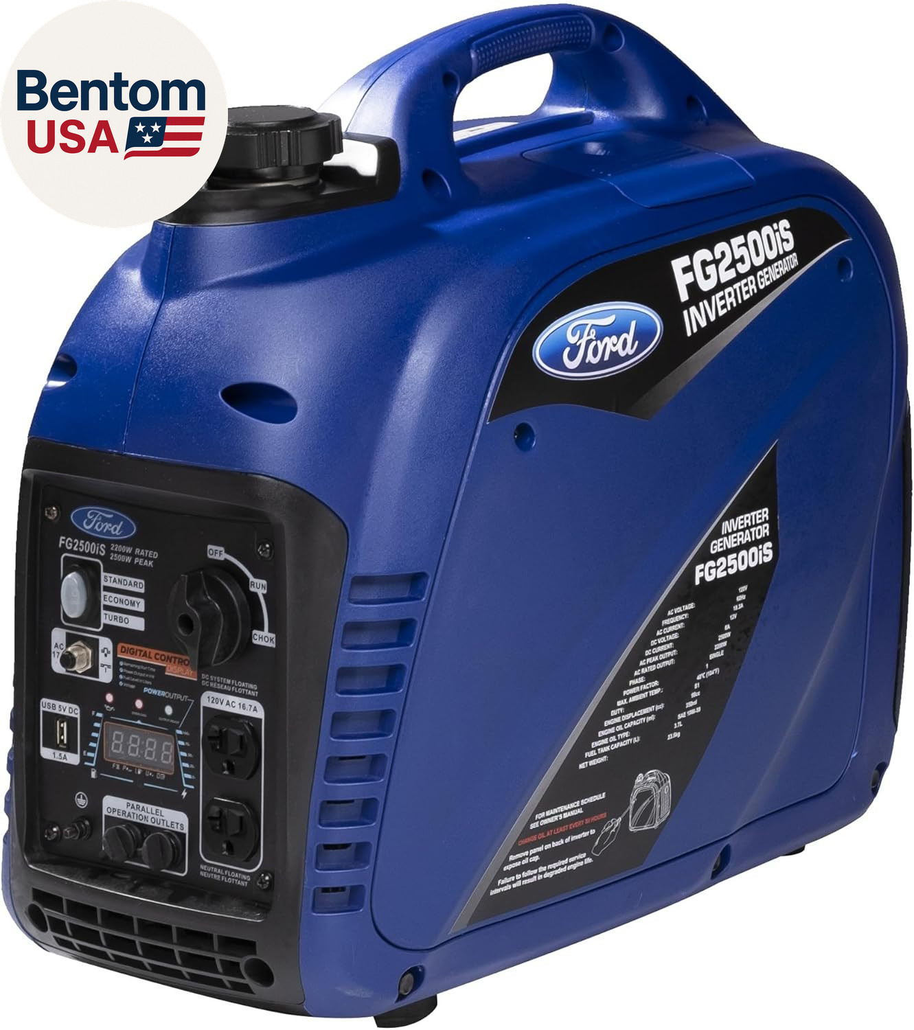 2300 Watt Gas Inverter Generator, Small Portable & Quiet, Home Use, Camping, Out