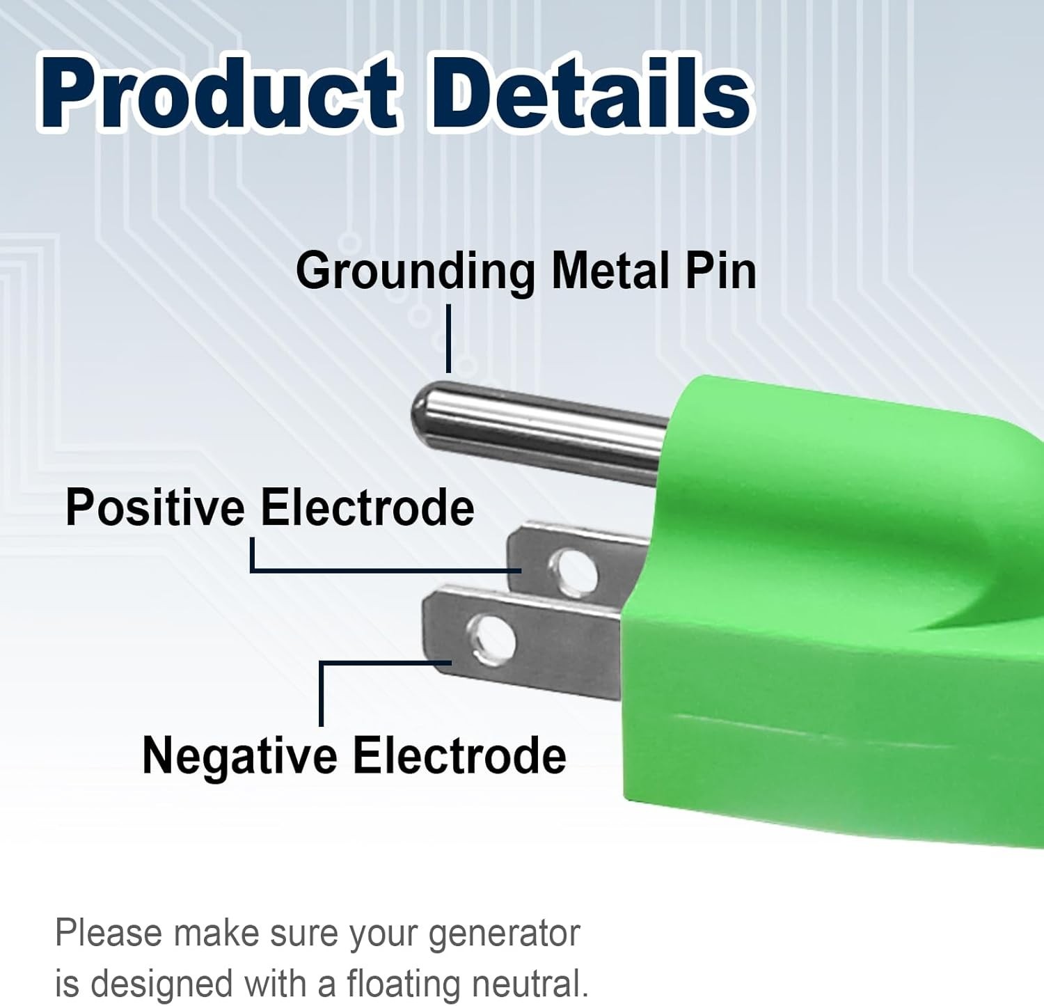 2 Pack RV Generator Ground Bonding Plug Surge Protector for Portable Inverter Op