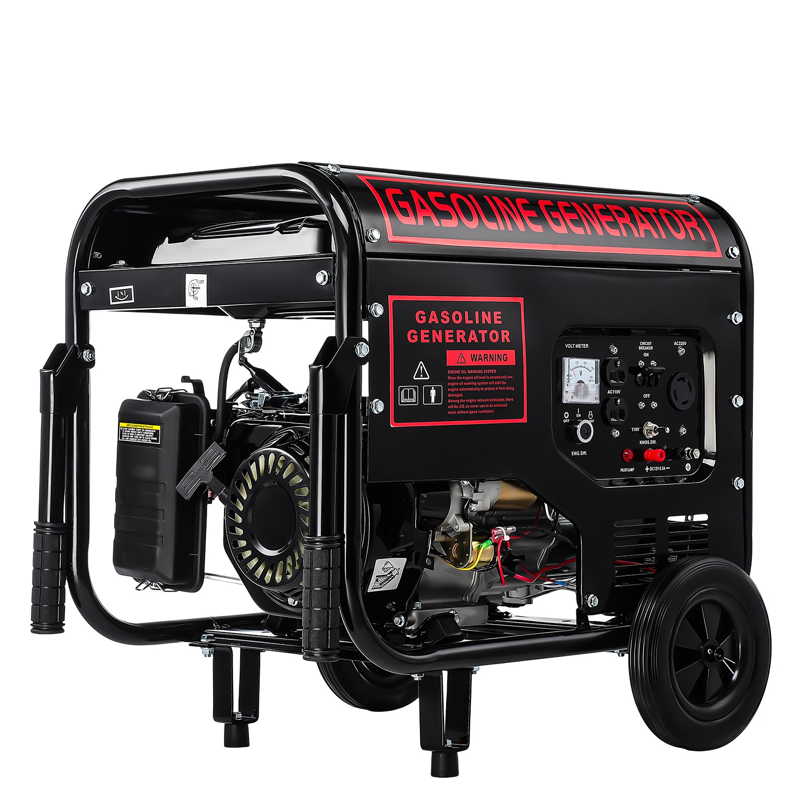 Electric Start Generator Portable for Home Backup Camping Job Site