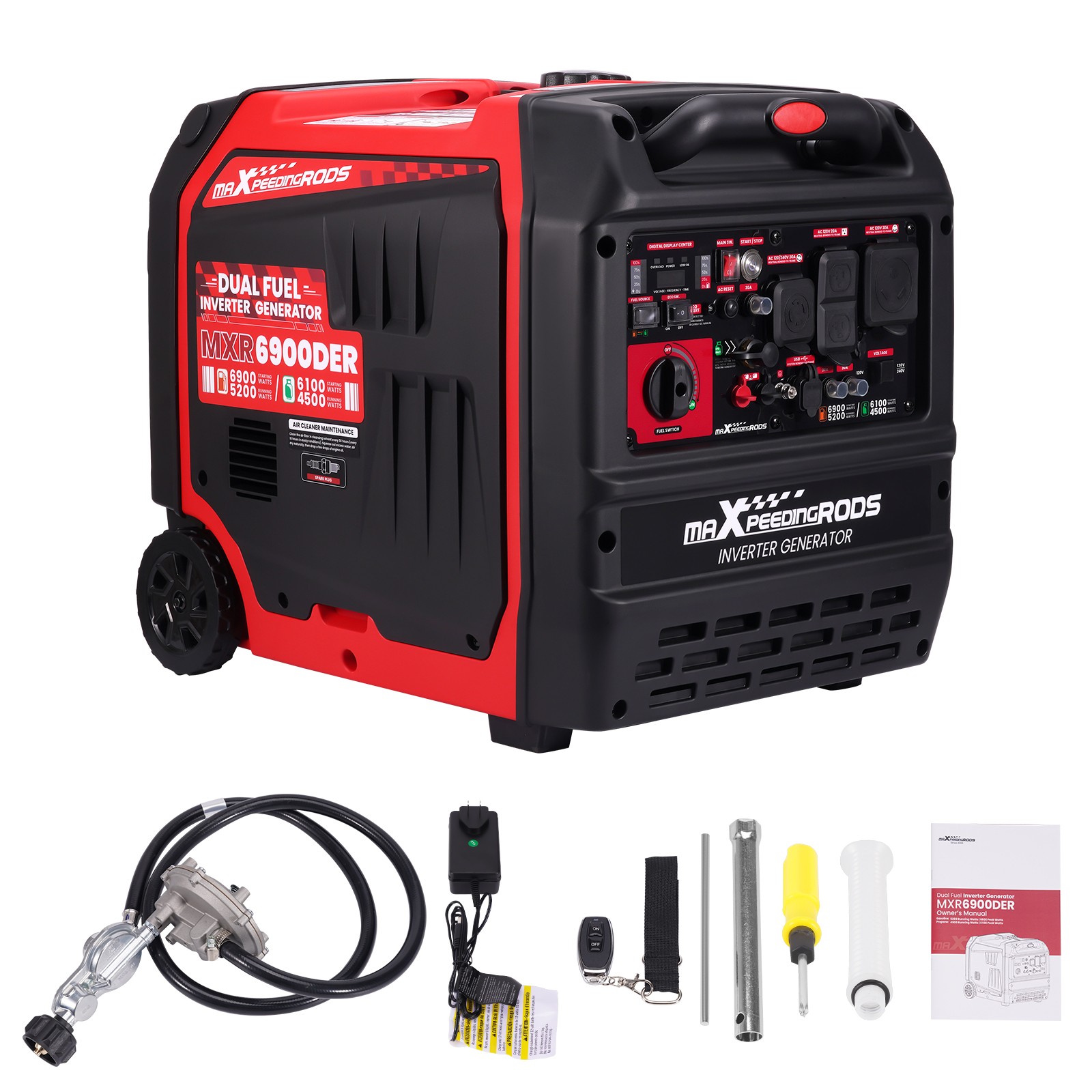 5200W Dual Fuel Dual Voltage Generator – CO Auto Shutdown for Family Safety