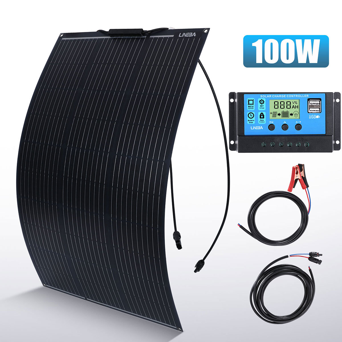 6000W 5000W Inverter Solar Panel Kit Power Generator 100A 110V Home Grid System