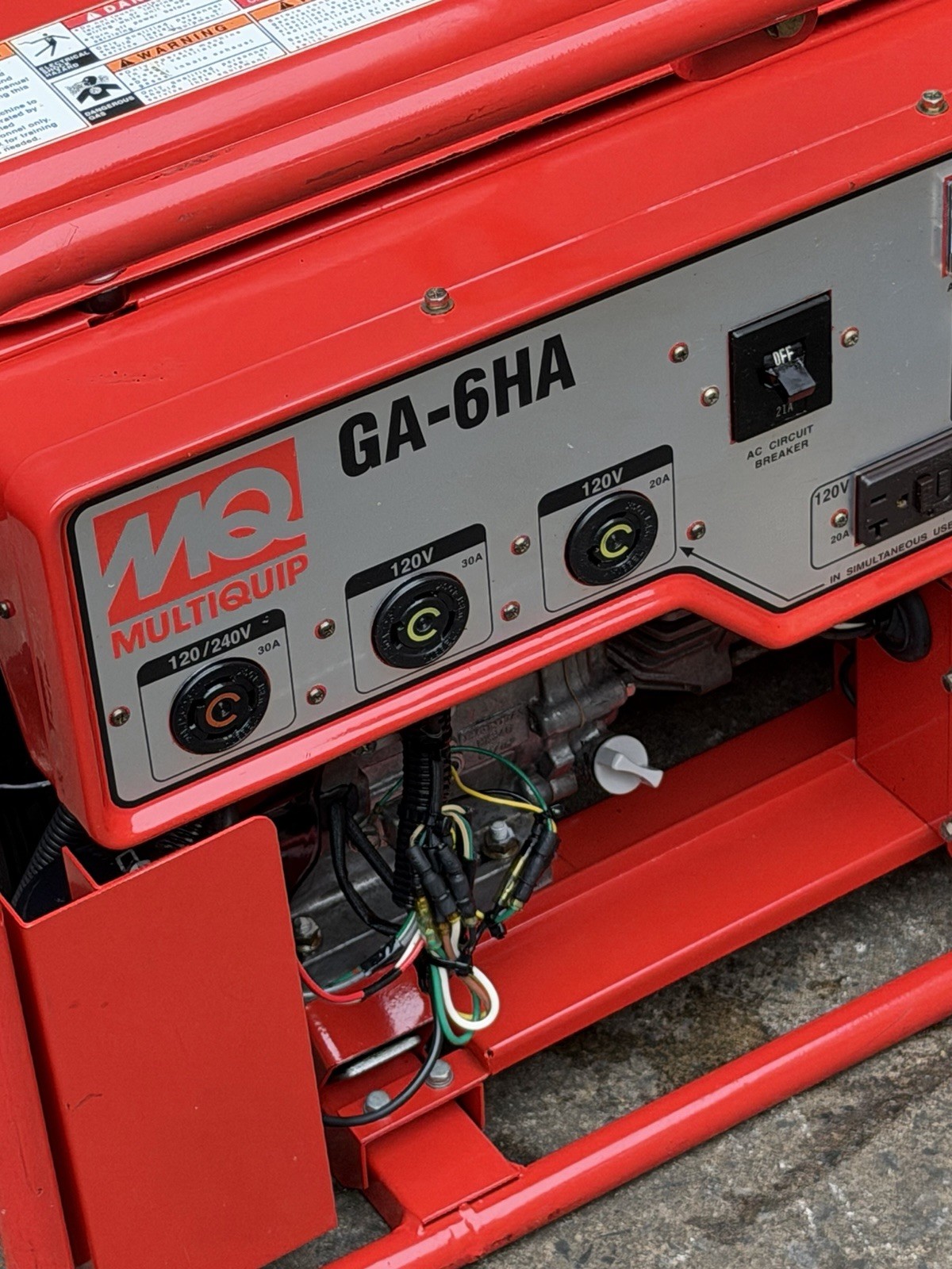 Multiquip MQ Generator GA-6HR 6000 Watts 120/240V Honda Motor Works Great MINT