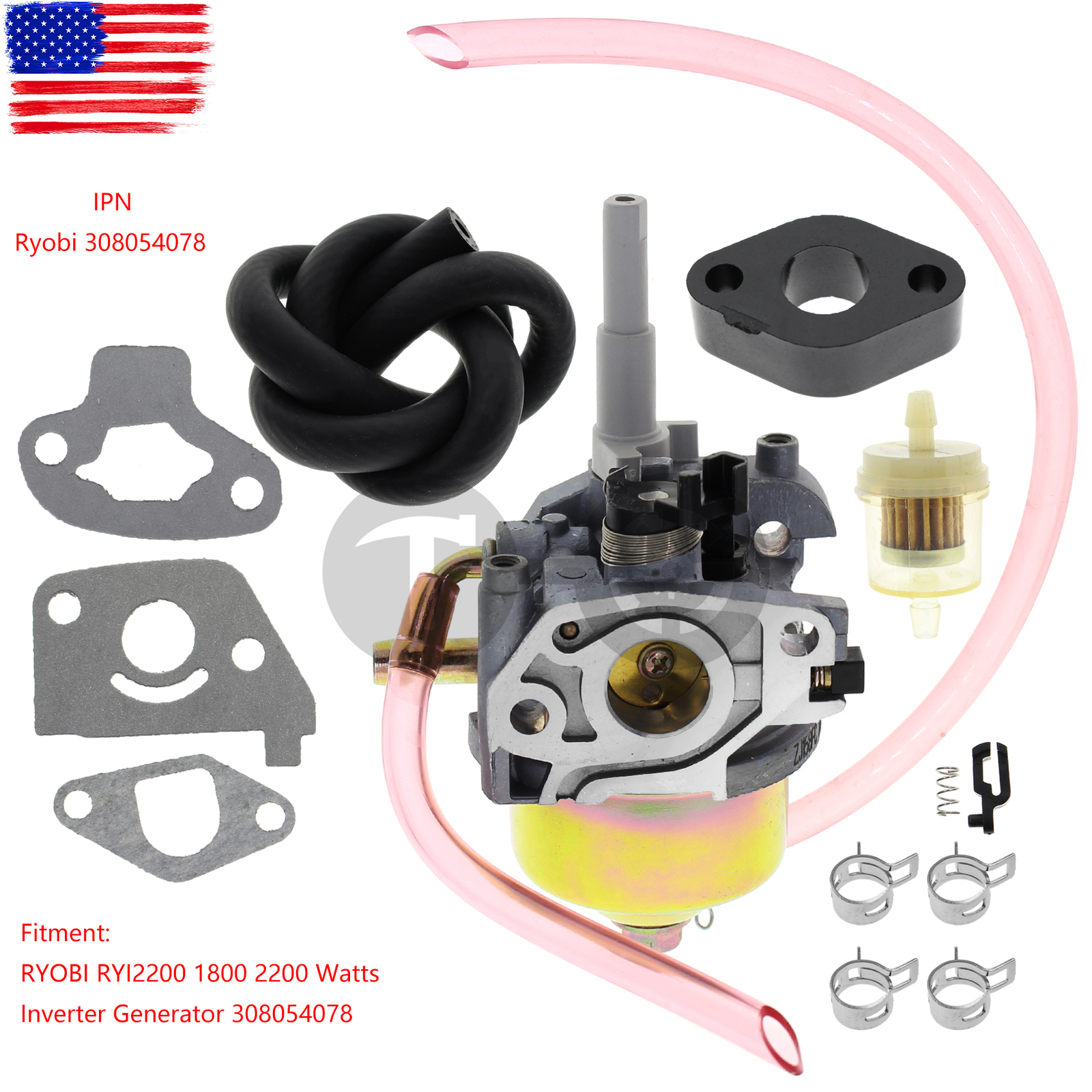 Carburetor Carb For RYOBI RYI2200 1800 2200 Watts Inverter Generator 308054078