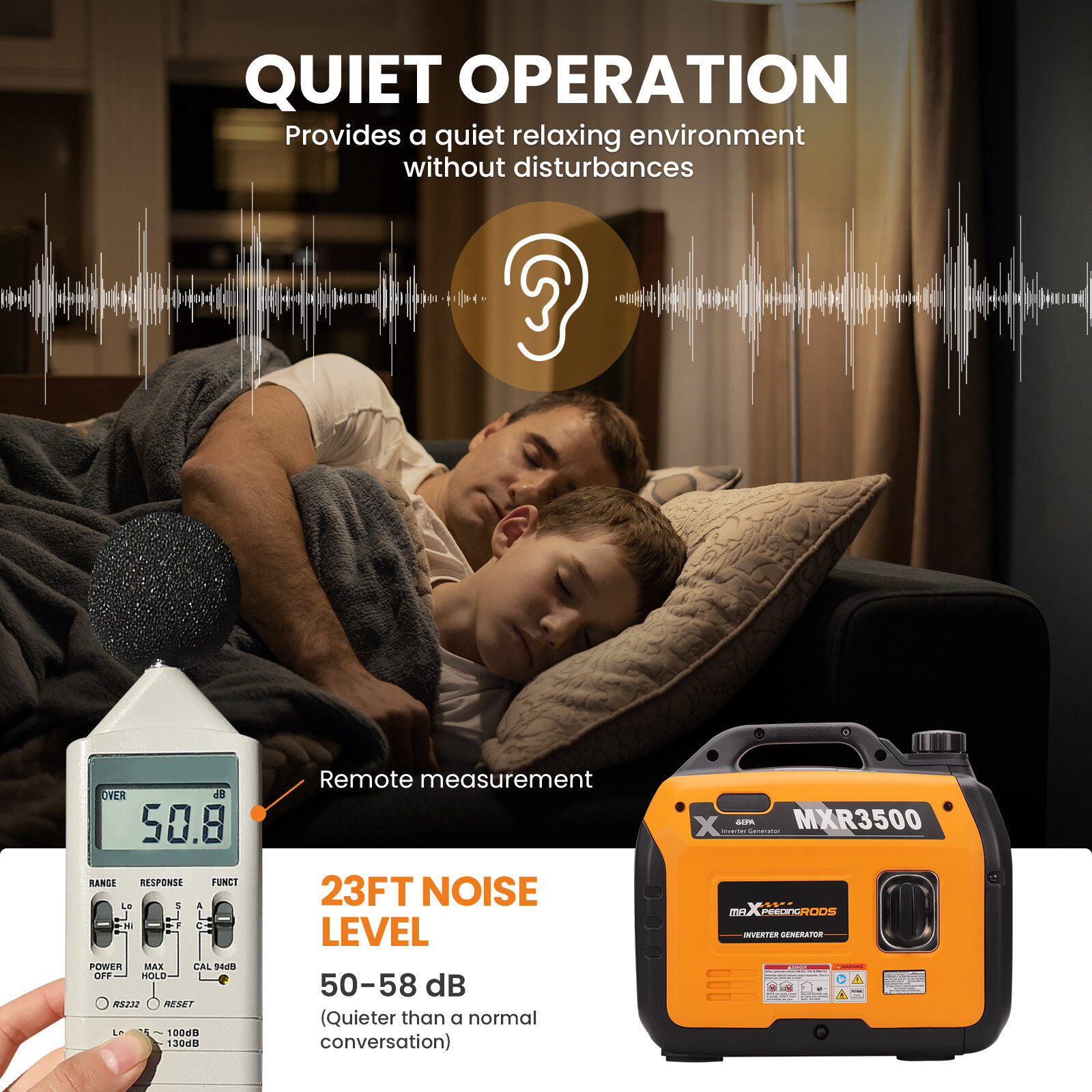 Power Equipment 3500 Watt Portable Inverter Generator for Camping Carvan