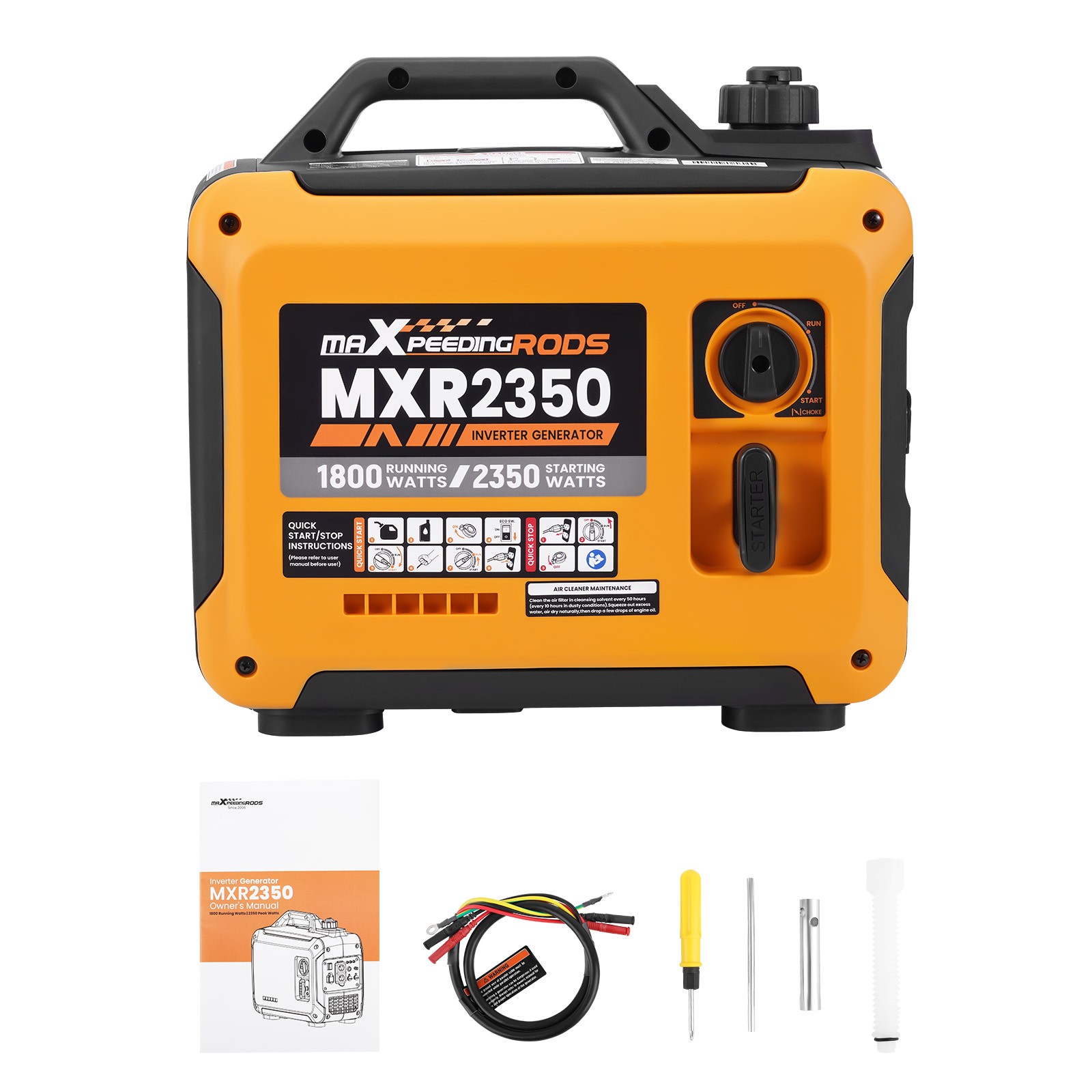 2350W 15kg Portable Gasoline Inverter Generator Quiet 58dB Eco Parallel