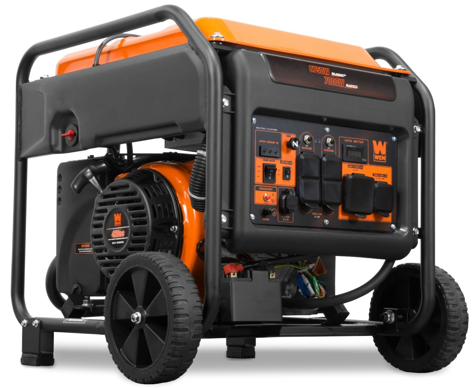8750W RV/Transfer-Switch-Ready 120V/240V Open Frame Inverter Generator/CO Sensor