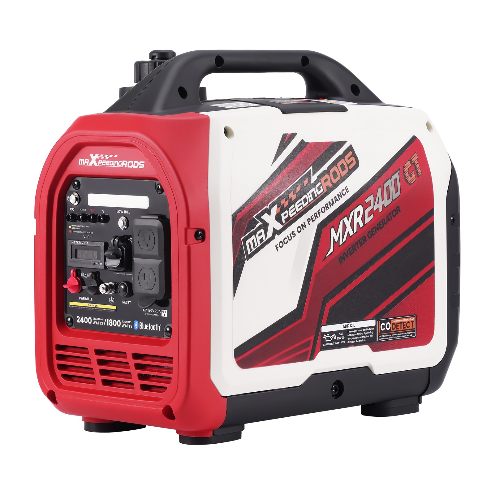 Emergency Backup Generator 2400W Quiet 58dB Lightweight Portable with CO Sensor