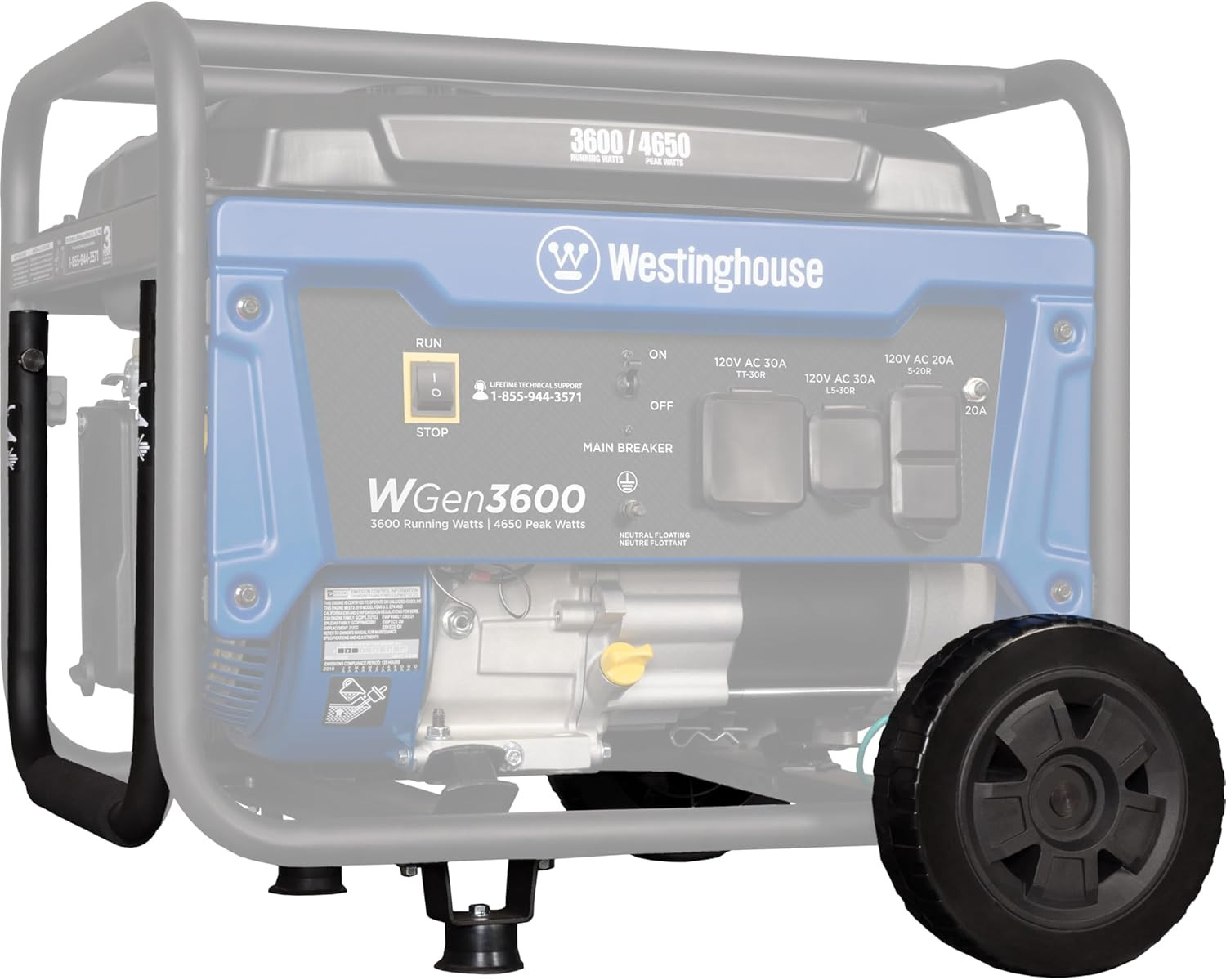 Outdoor Power Equipment Portable Generator Wheel and Handle Kit for Wgen2000 Wge