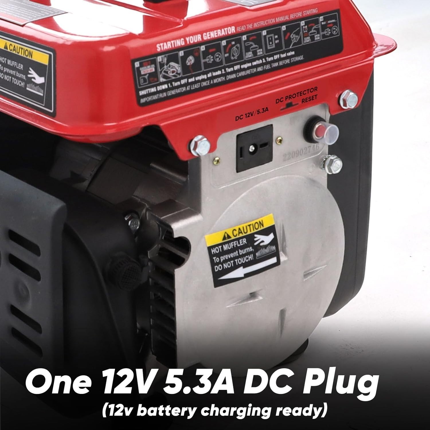 NEW! Upgrade, Modified, PowerSmart 1,200W 2 Stroke Portable Generator, Digital