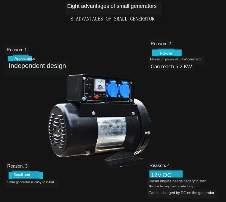 High Power Small Generator Generator Frequency 50HZ Diesel Generating Set 10KW