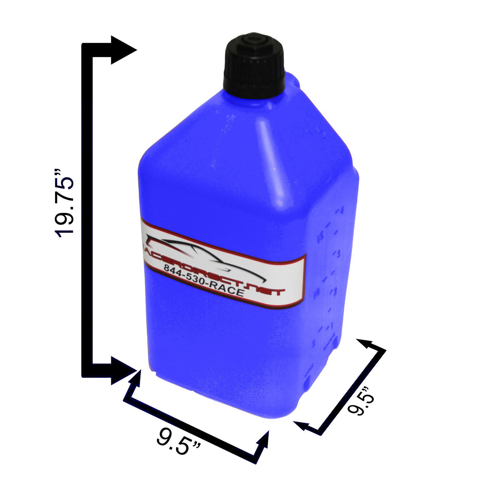 SURVIVAL WATER FUEL STORAGE 5 GALLON UTILITY FUEL DUMP JUG WITH FILL HOSE BLUE