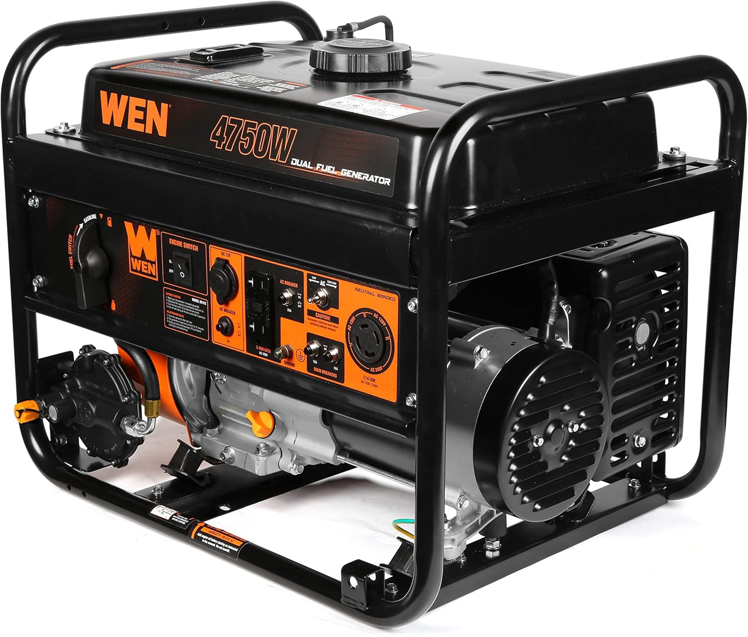 WEN DF472 4750-Watt 120-Volt/240-Volt Dual Fuel Portable Generator