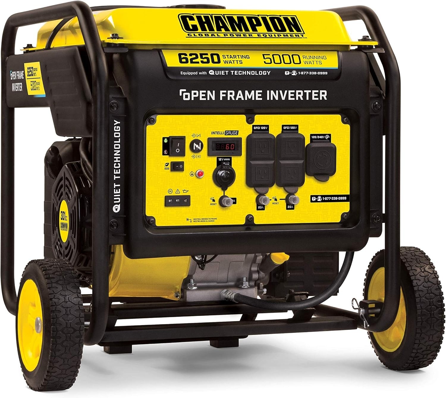Champion 6,250-Watt Super Quiet Portable RV Ready Gas Powered Inverter Generator