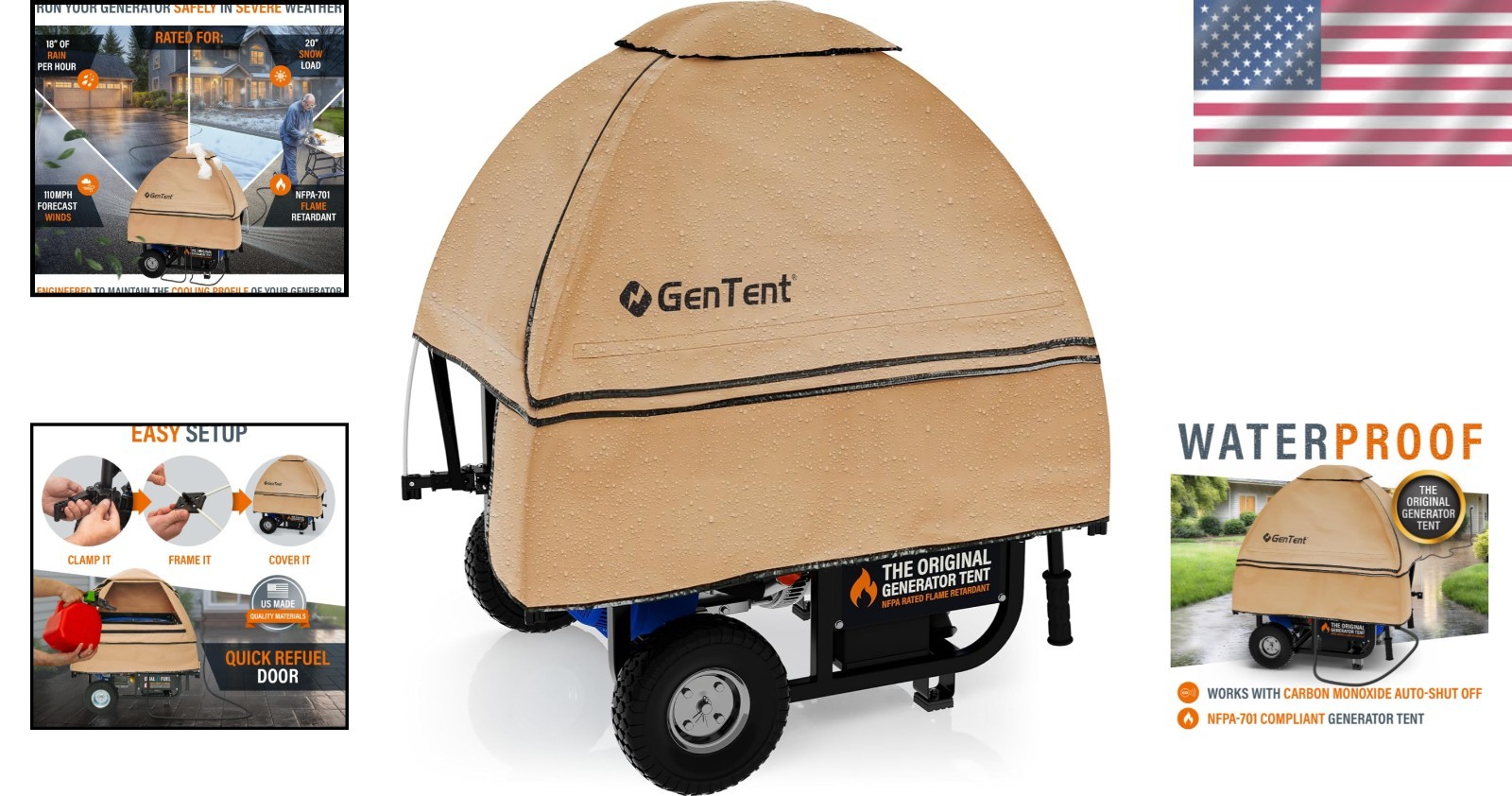Universal Generator Tent Cover – Tan
