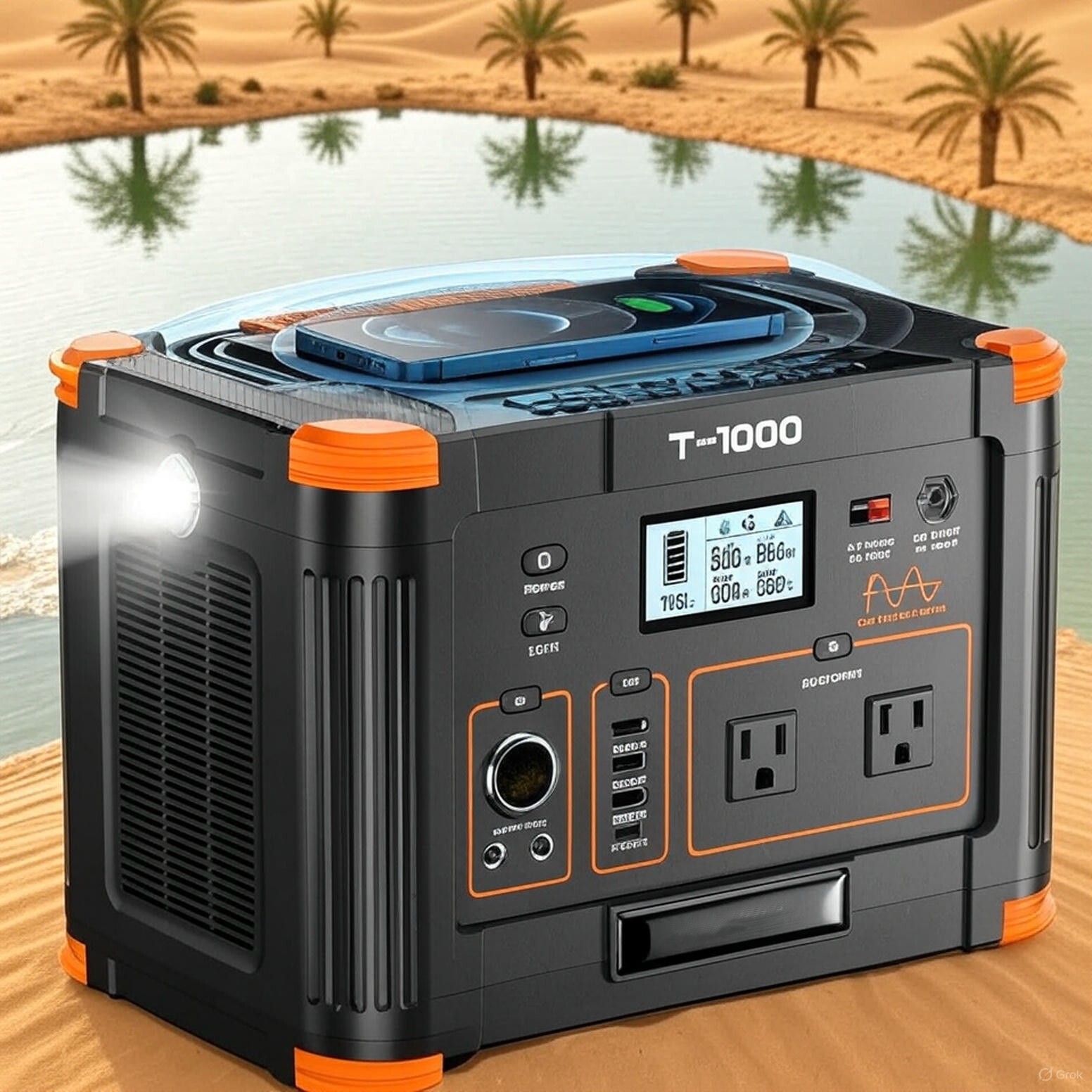 1000W 500W Portable Solar Generator Station Battery Power Bank