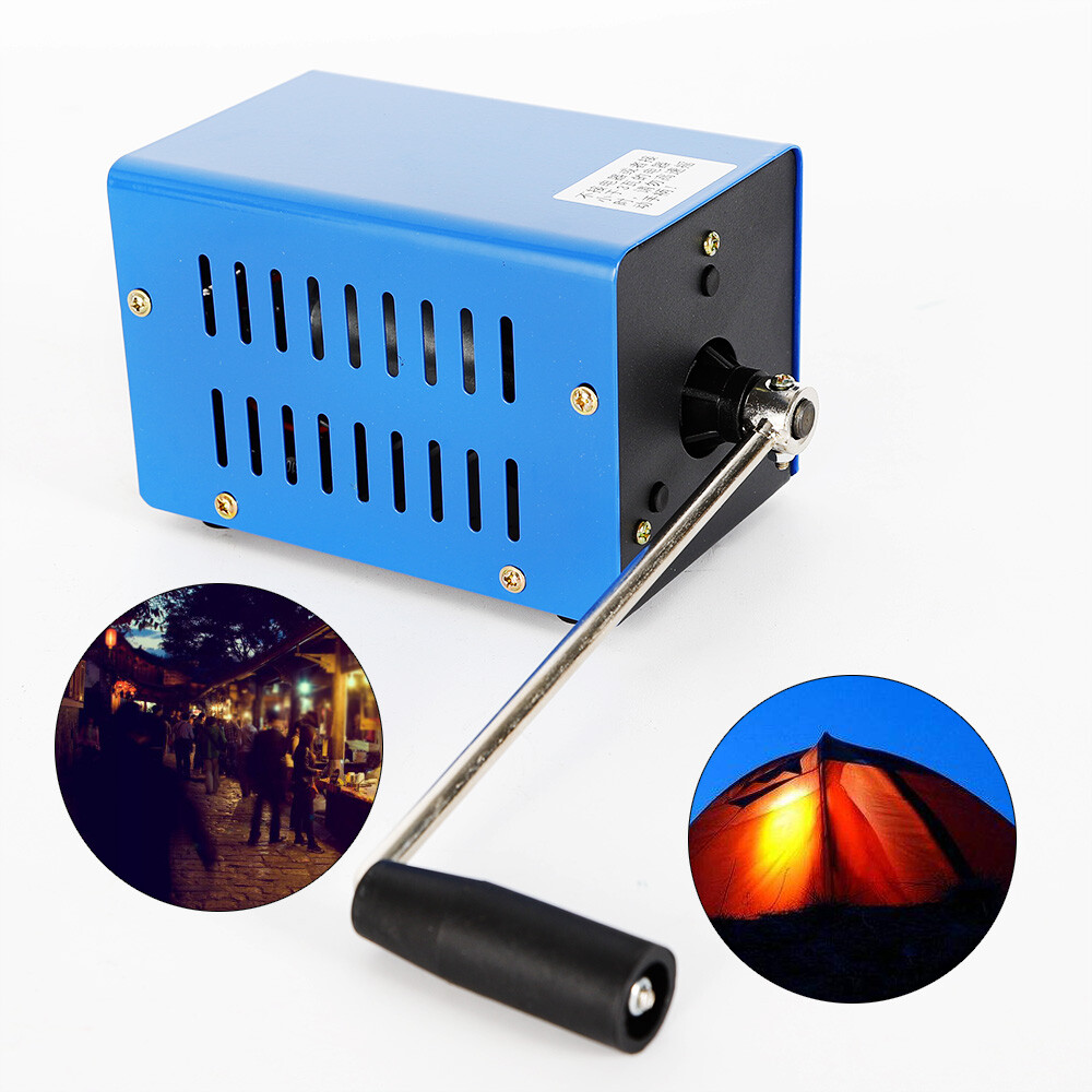 Handkurbel Generator Outdoor Ladeger?t Tragbare Notdynamotor USB-Anschluss Metal
