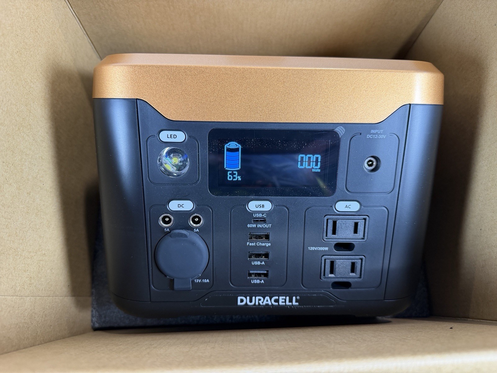 Duracell Power 300 Portable Power Station 292Wh Backup Battery Generator New