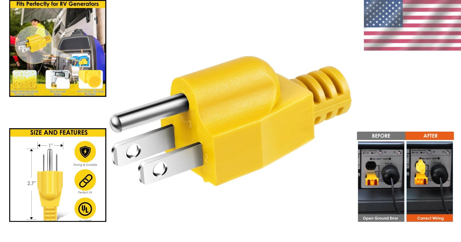 Neutral Ground Bonding Plug – Essential Surge Protector for RV Generators