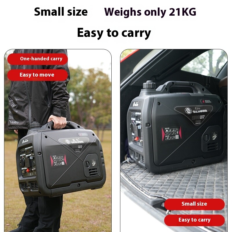 Silent Inverter Generator Set 220V Gasoline Home Outdoor Stall Camping Portable