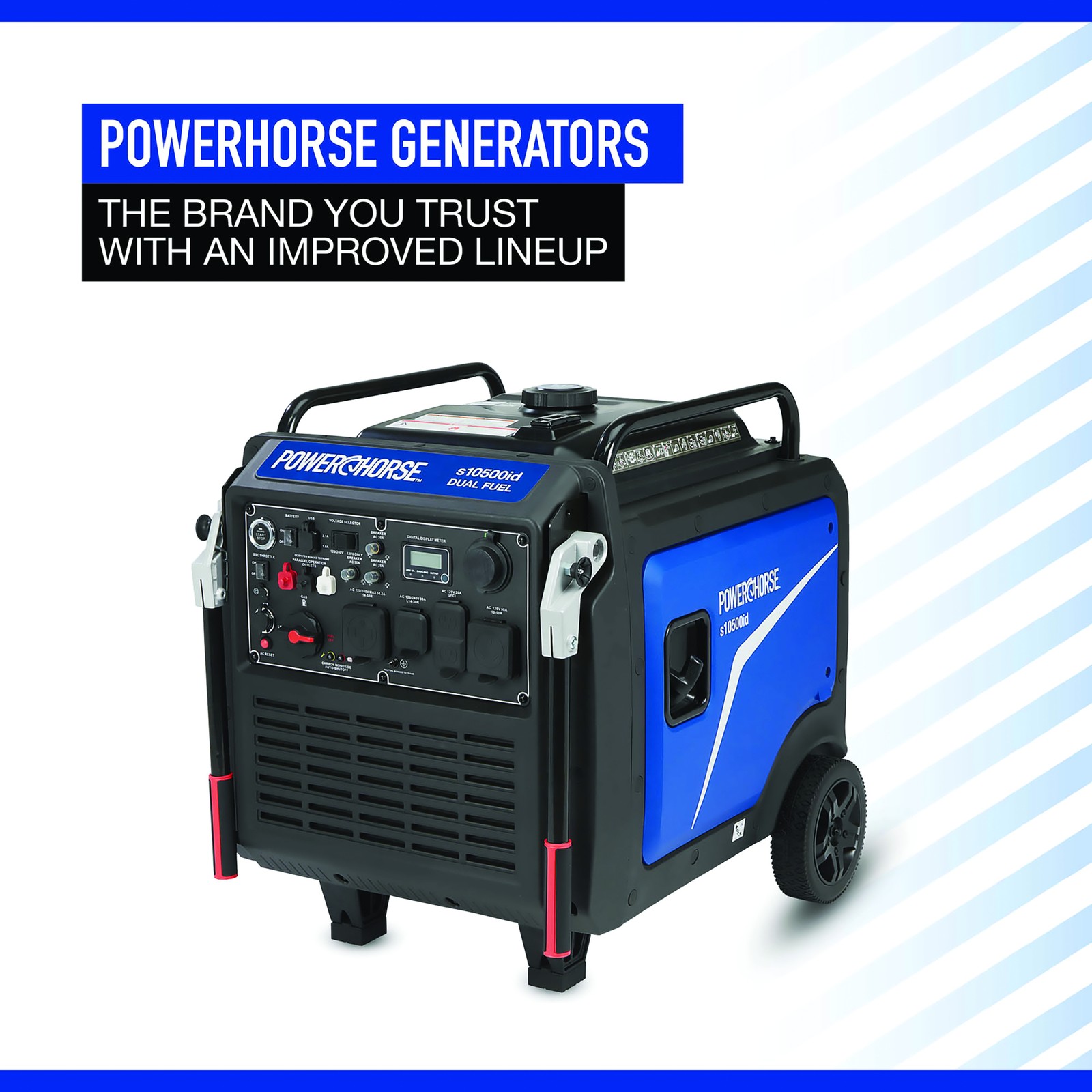 Powerhorse Inverter Generator, 10,500 Surge Watts, 8300 Rated Watts, 120/240V,