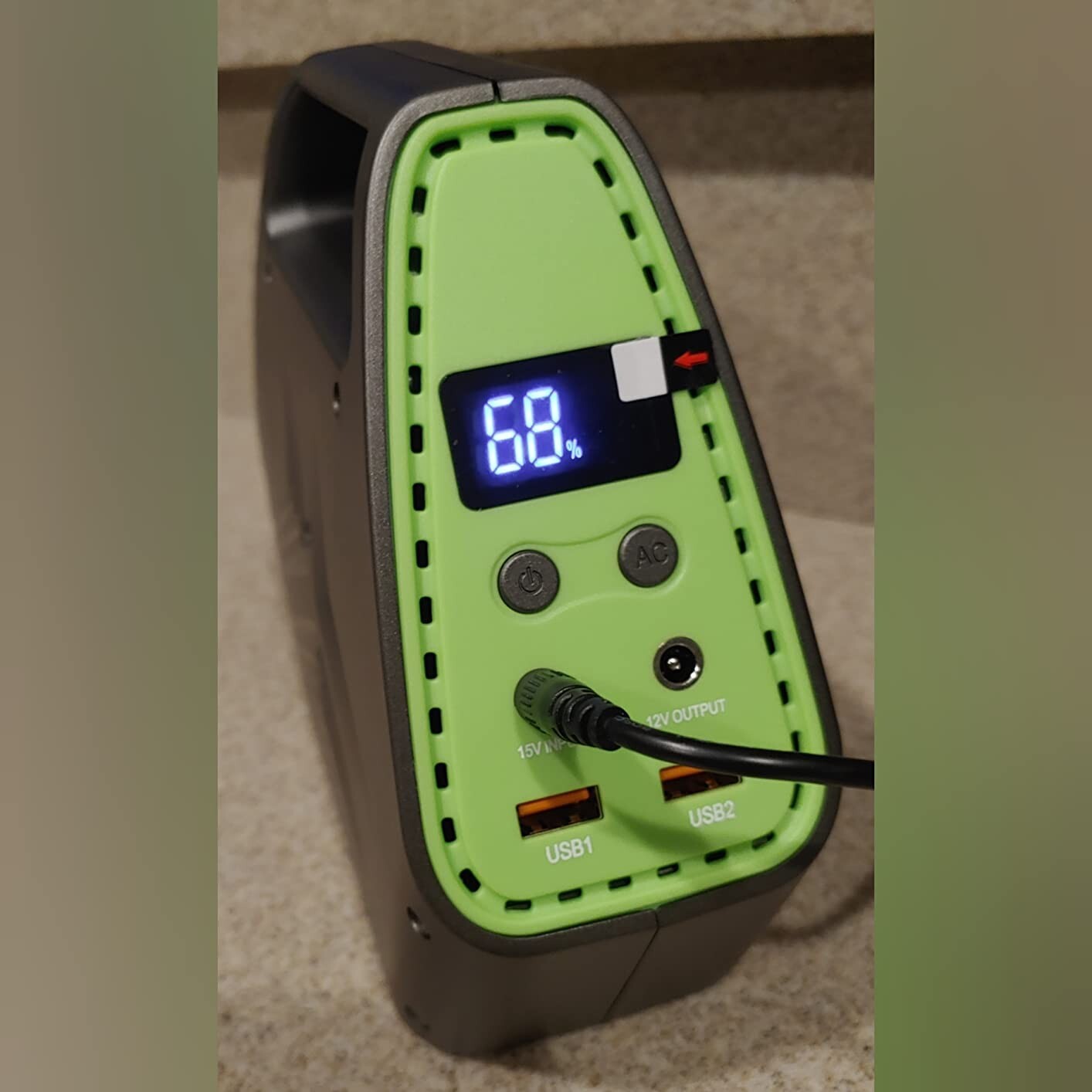 Green Portable Power Station 97Wh Portable Generator 26400mAh Power Bank Open