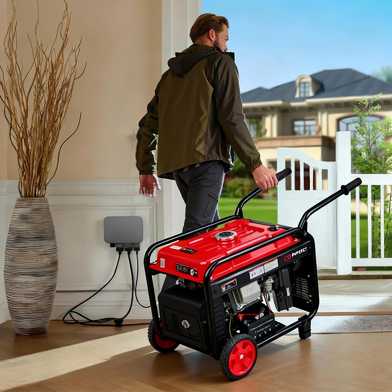 PowerSmart 7000W Open Frame Inverter Generator with Electric Start, Outdoor Use