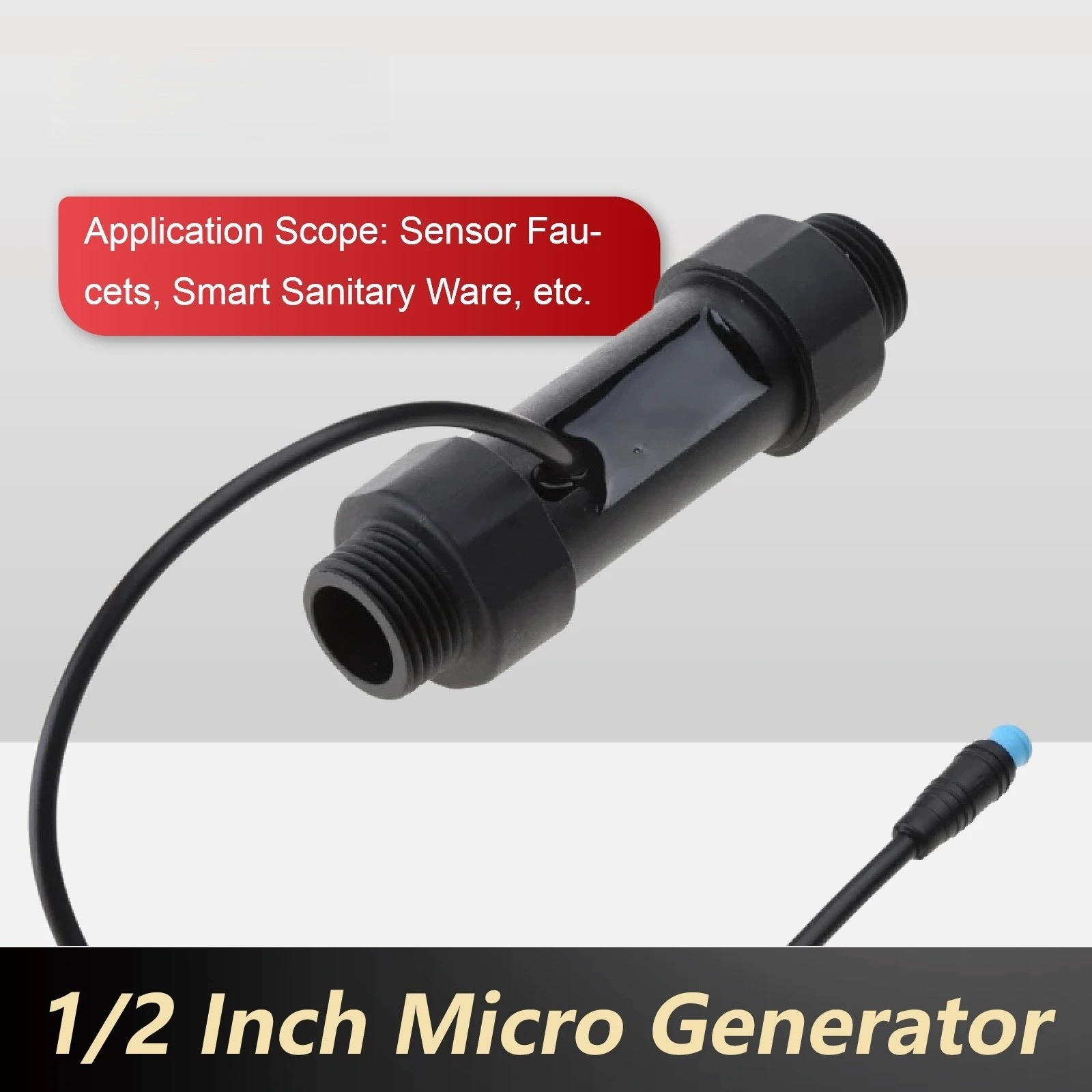Water Turbine Generator Micro Hydro G1/2 Thread Flow 5V Powered 0.5W Faucet