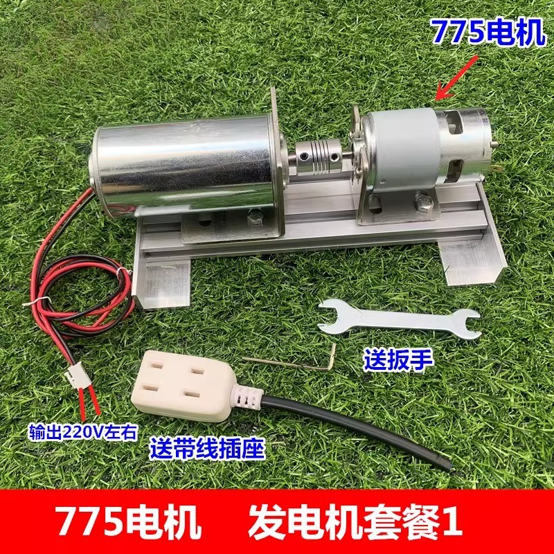 220V Double Bearing Silent Generator High Voltage DC Motor 775 Motor Miniature
