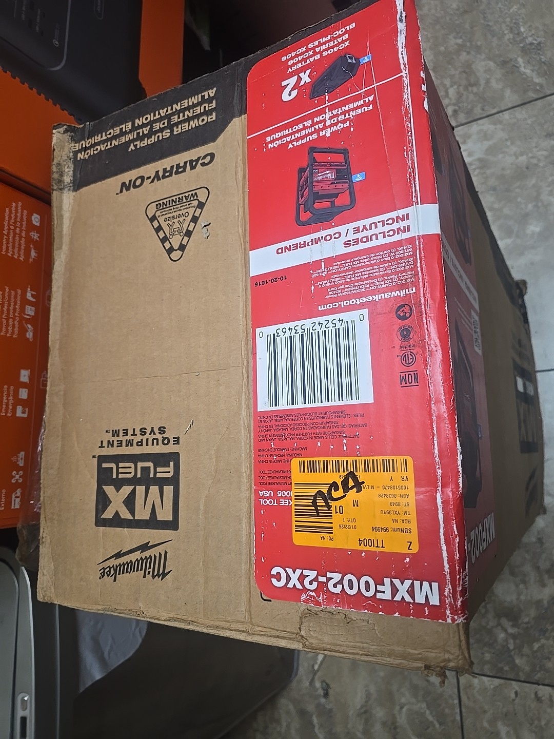 Milwaukee, MX FUEL 3600-Watt/1800-Watt Lithium-Ion Battery Powered Push Start Po