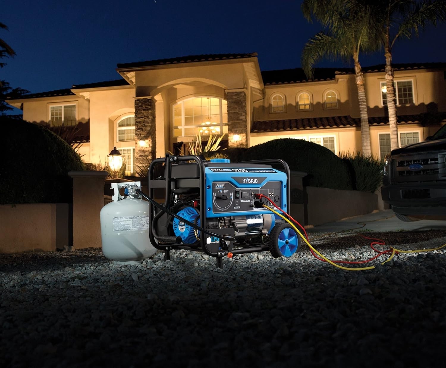 Pulsar 5,250-W Portable Home Backup RV Ready Hybrid Dual Fuel Powered Generator