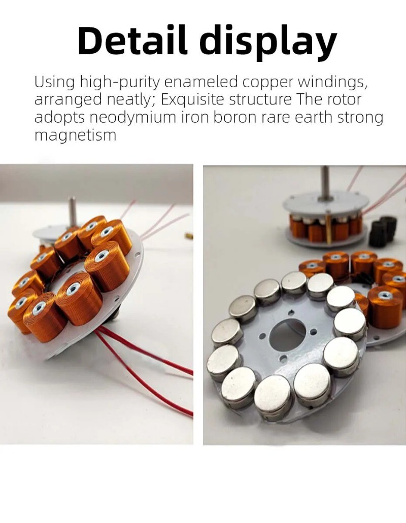 Miniature Disc-type Iron-core Generator – Low Speed – Three-phase AC Generator