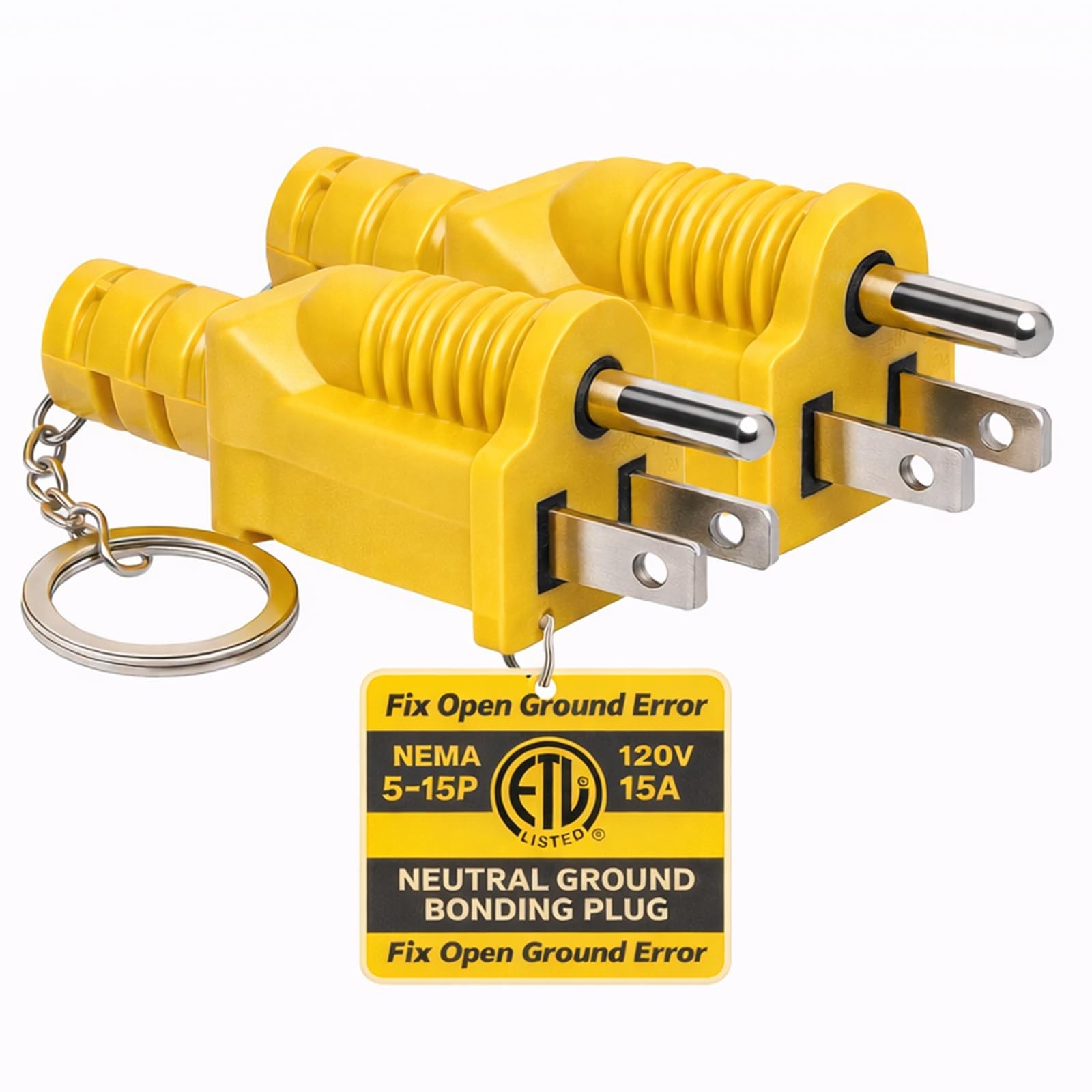 Neutral Ground Bonding Plug for Generator RV Surge Protector 2 Pack