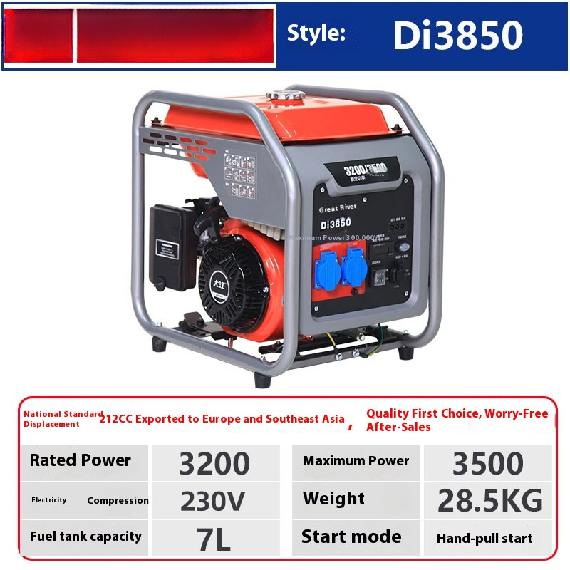 Gasoline Generator High Power Two Phase 220v Three Phase 380v Generator